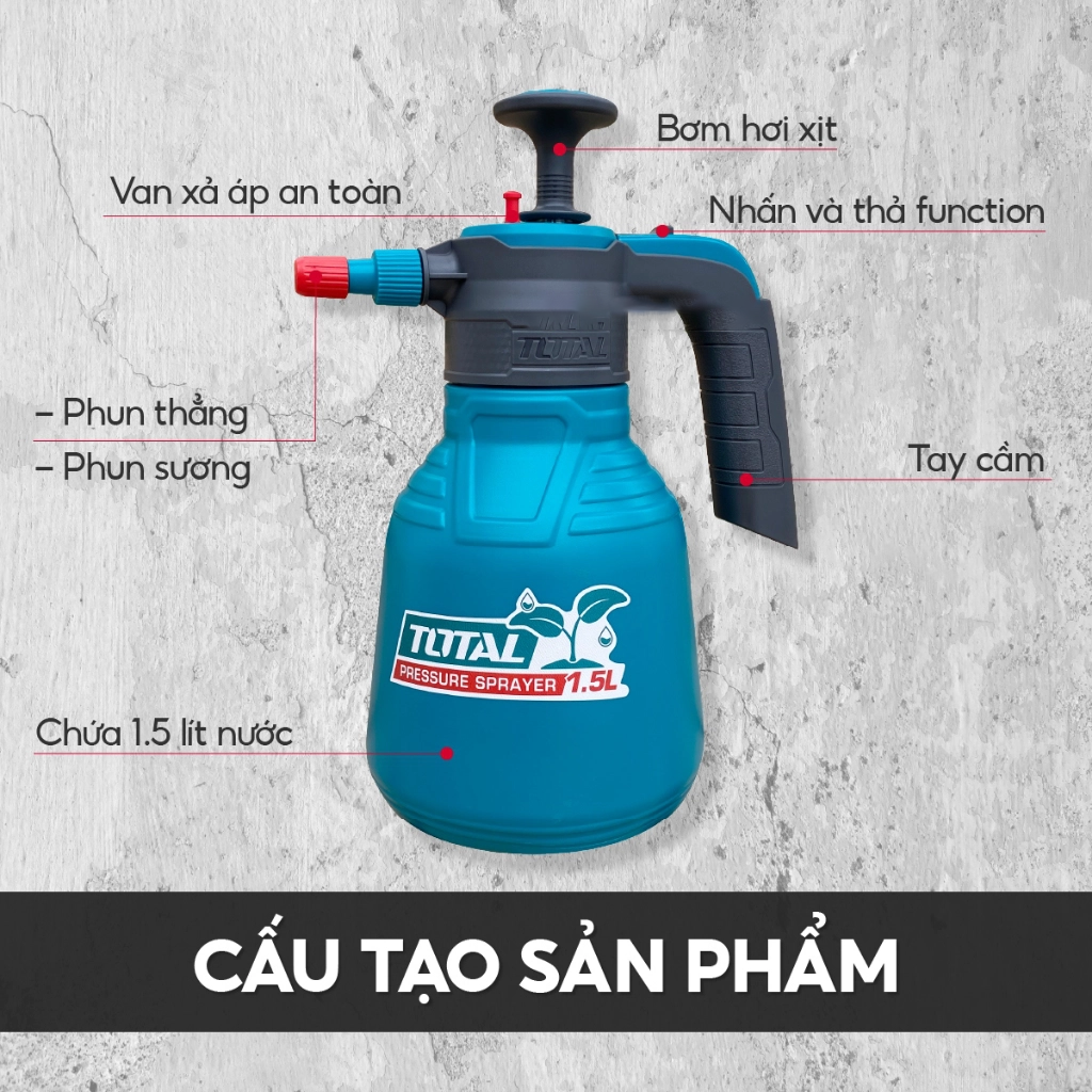 Hình ảnh 12 của mặt hàng Bình phun 1.5L Total