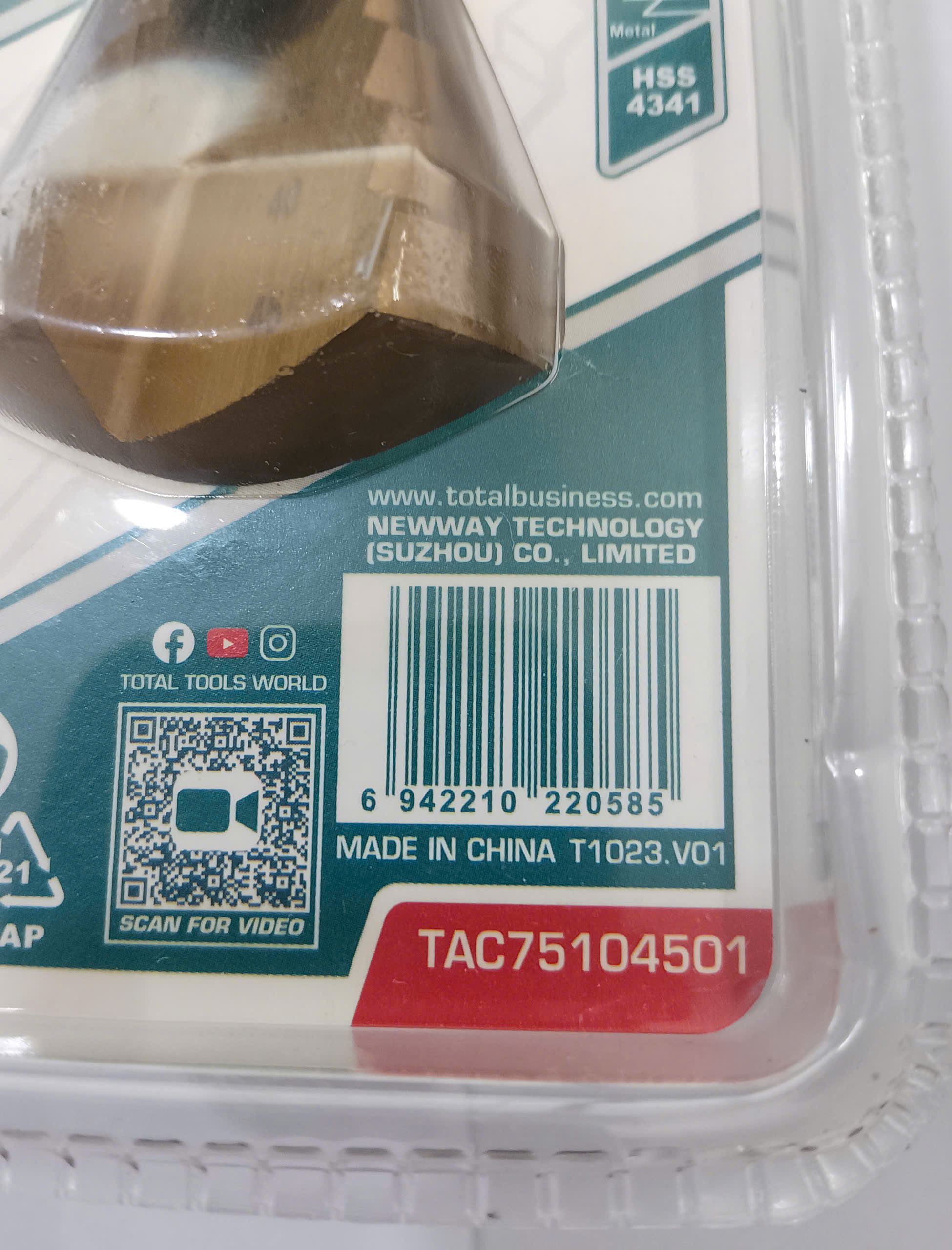 Hình ảnh 6 của mặt hàng Mũi khoan bậc 10-45mm Total