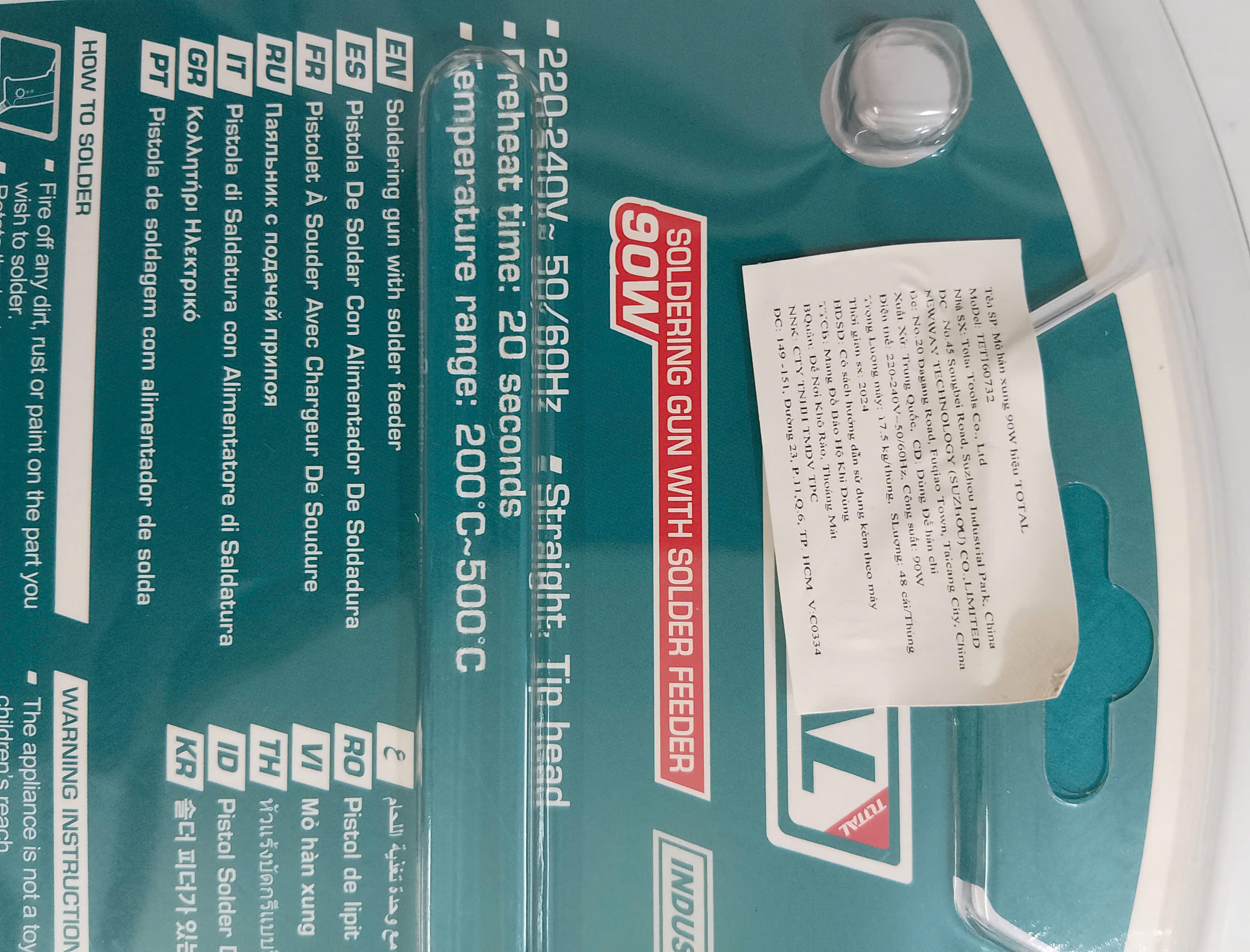 Hình ảnh 13 của mặt hàng Mỏ hàn xung 90W Total