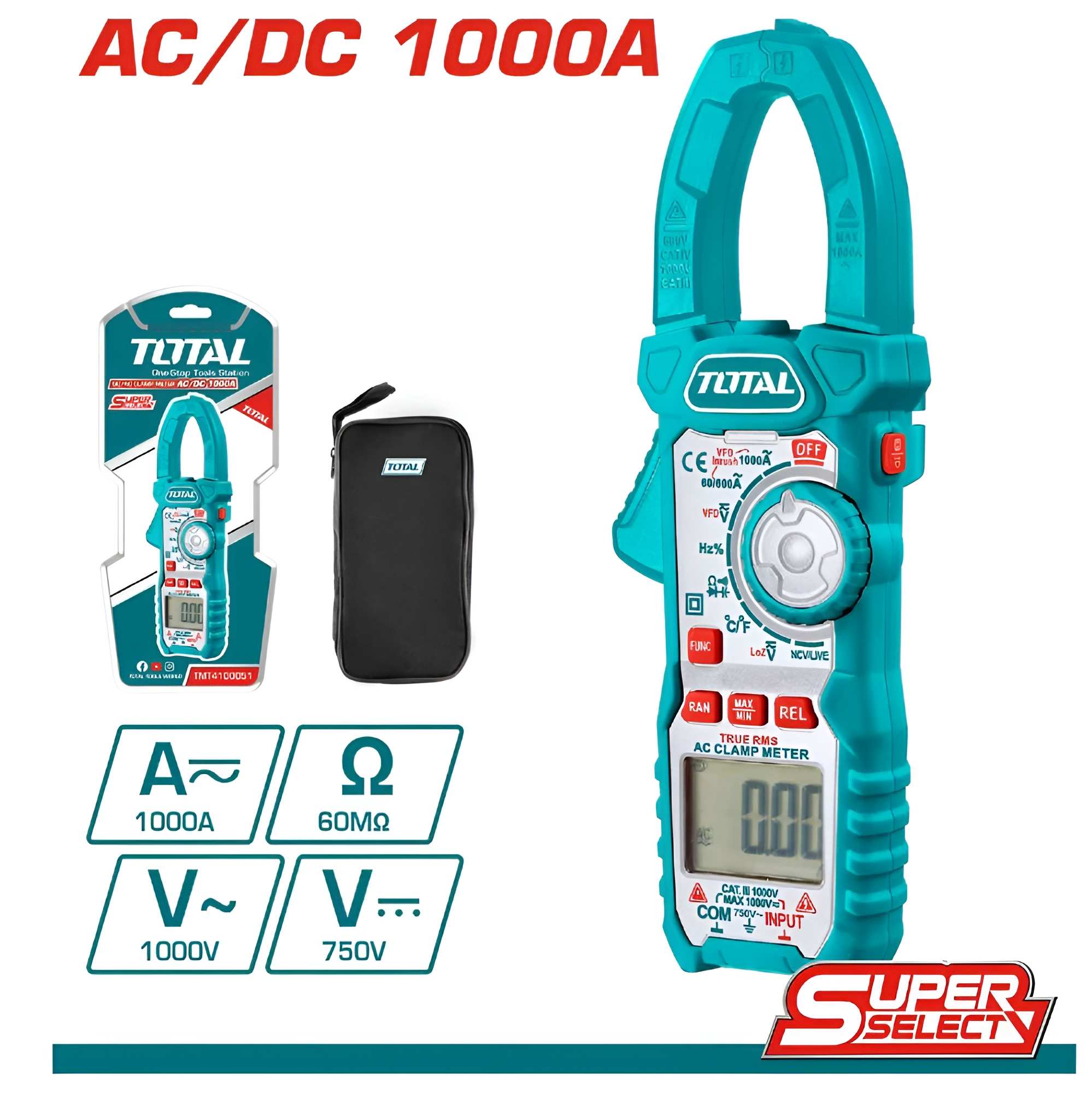 Hình ảnh 1 của mặt hàng Kềm đo DC/AC Total