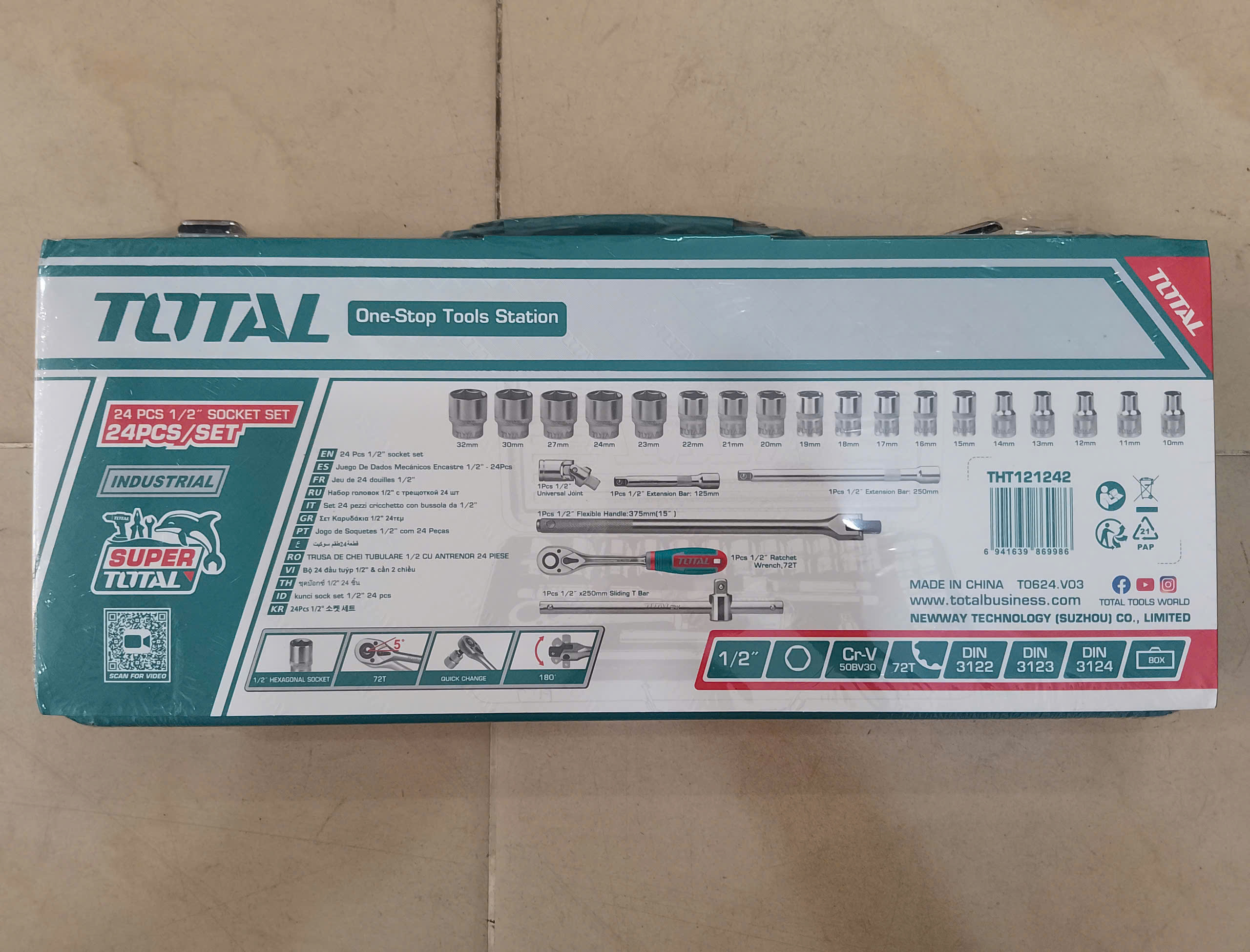 Hình ảnh 17 của mặt hàng Bộ 24 đầu tuýp 1/2" Total