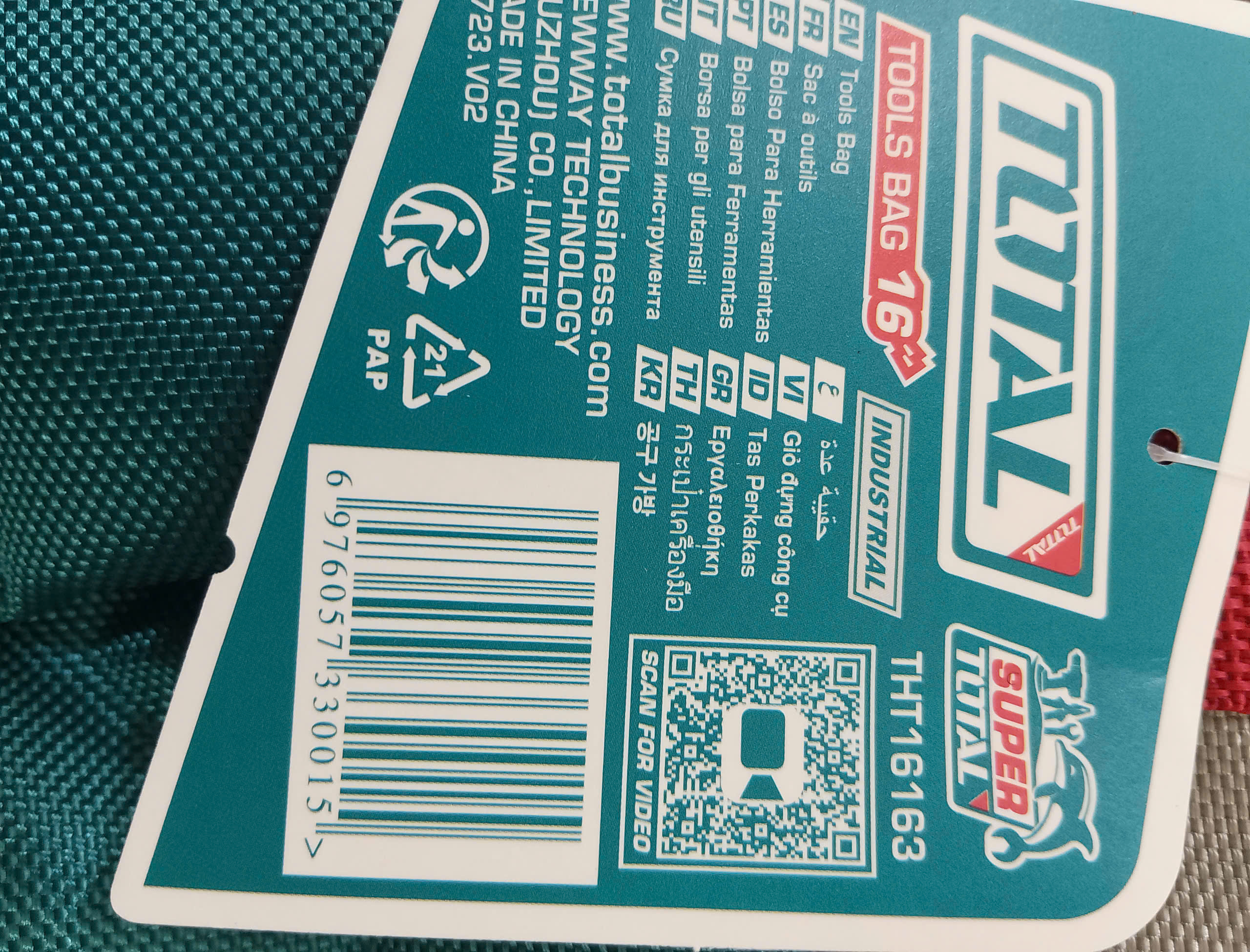 Hình ảnh 10 của mặt hàng Giỏ đựng công cụ 16 inch Total