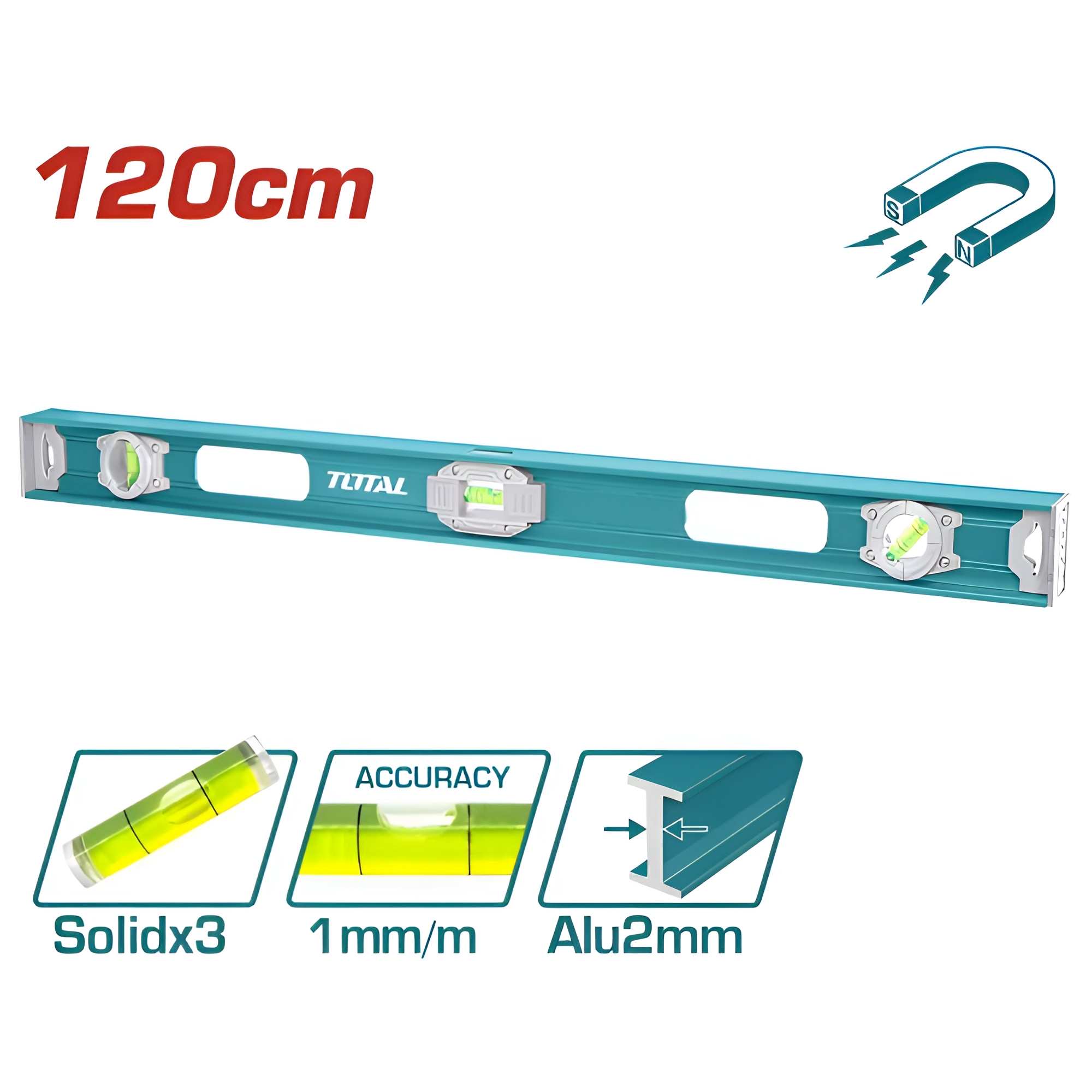 Hình ảnh 1 của mặt hàng Thước thủy 120cm Total