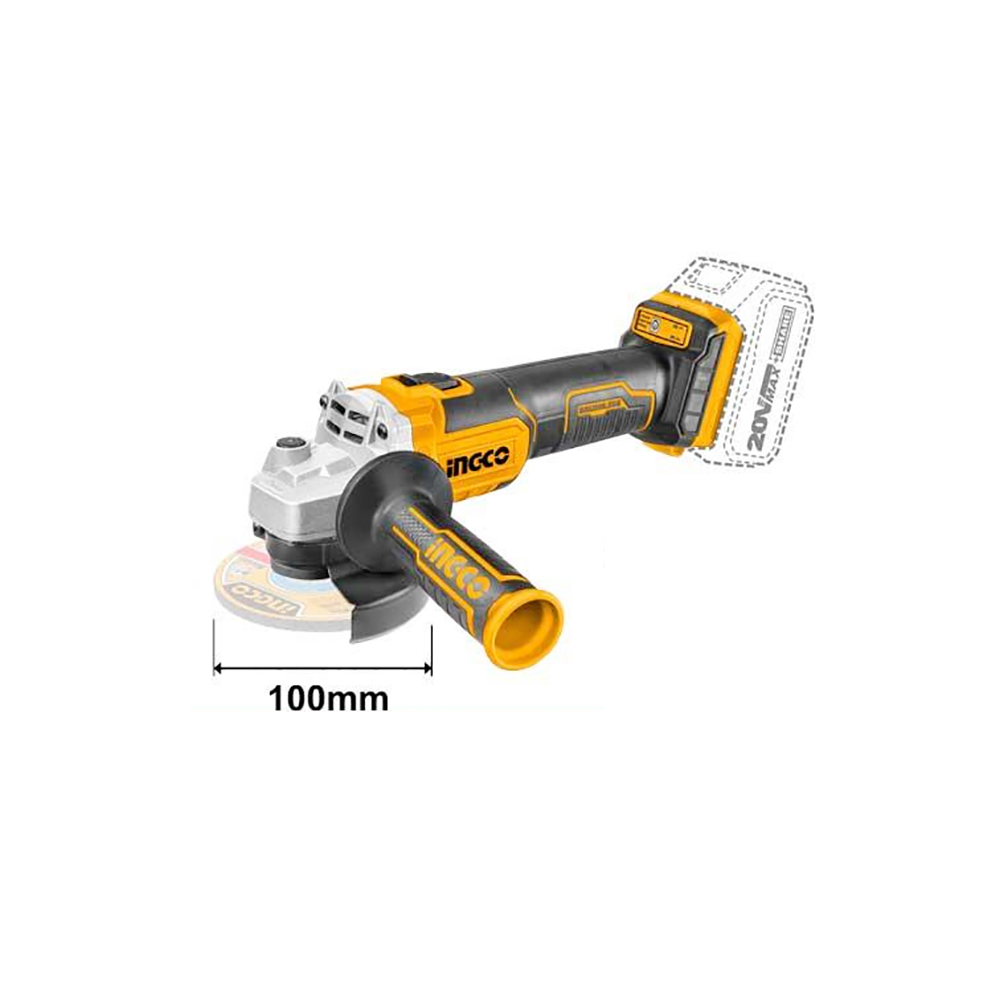 Hình ảnh 20 của mặt hàng Máy mài góc dùng pin 20V (không bao gồm pin và sạc) Ingco
