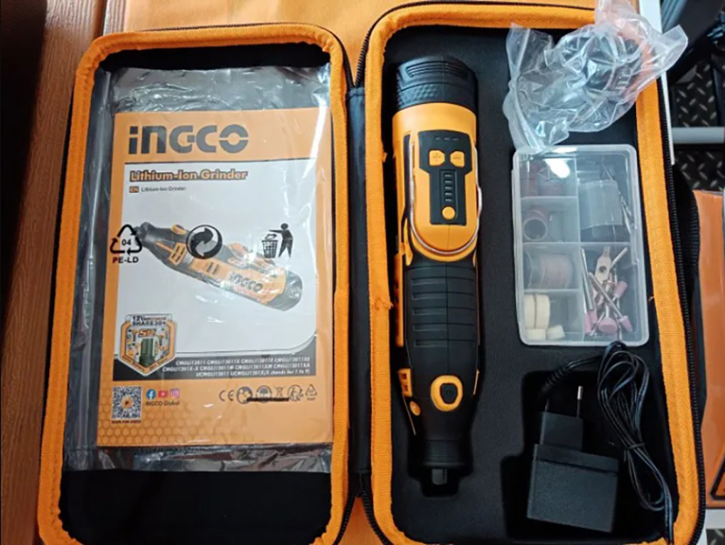 Hình ảnh 1 của mặt hàng Máy mài khuôn mini dùng pin Lithium 12V Ingco