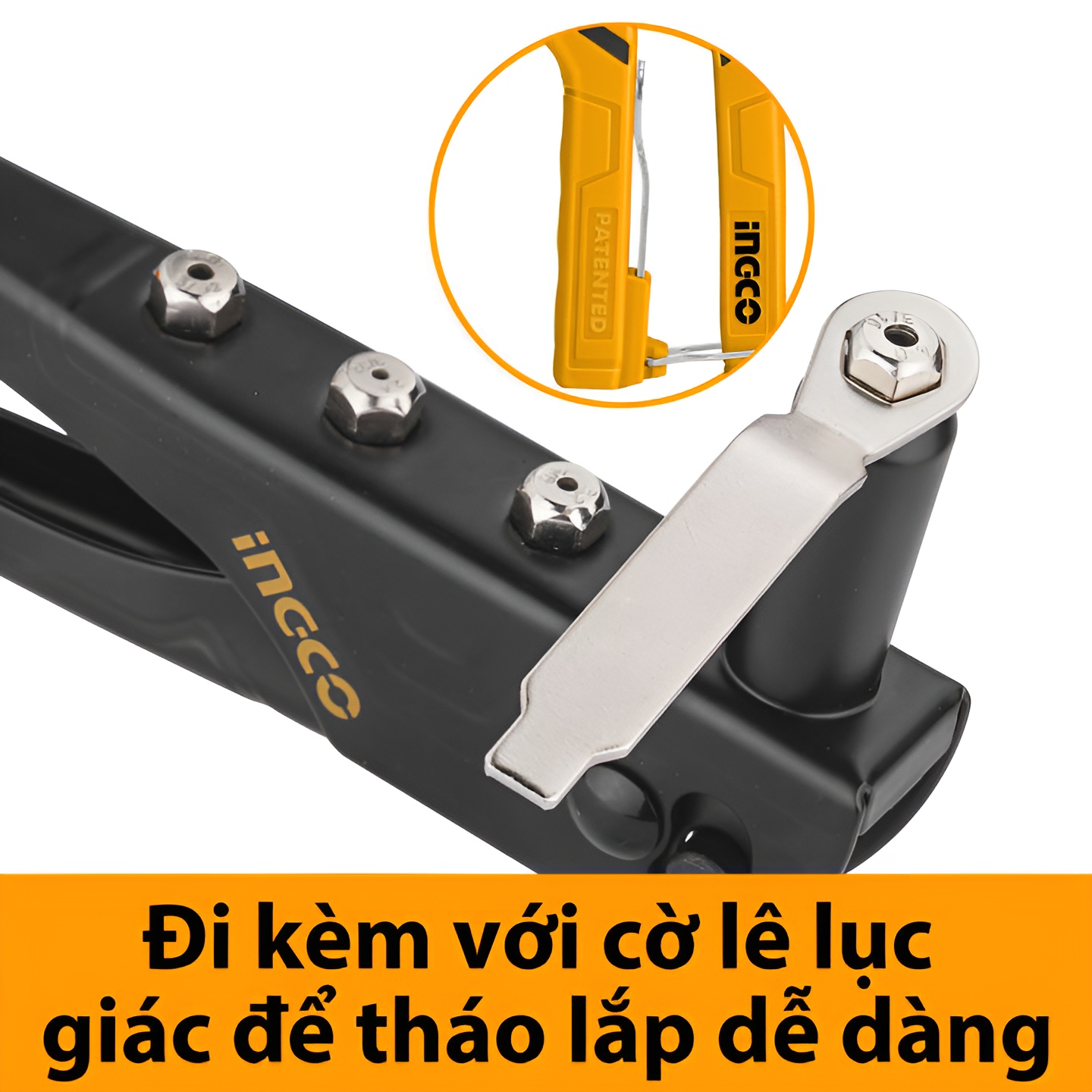 Hình ảnh 3 của mặt hàng Kềm rút rivet 10.5inch Ingco