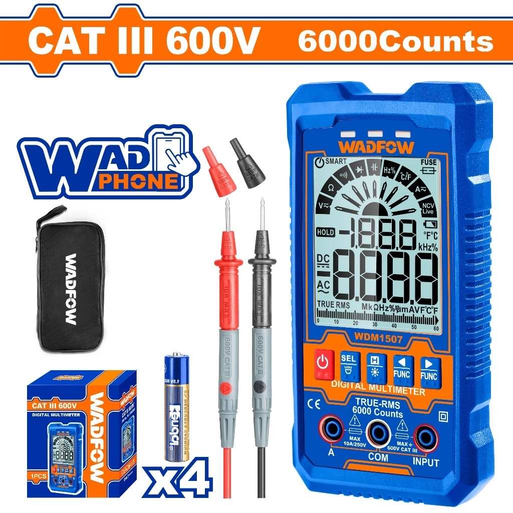 Hình ảnh 7 của mặt hàng Dây đo đồng hồ điện CAT III 600V Wadfow