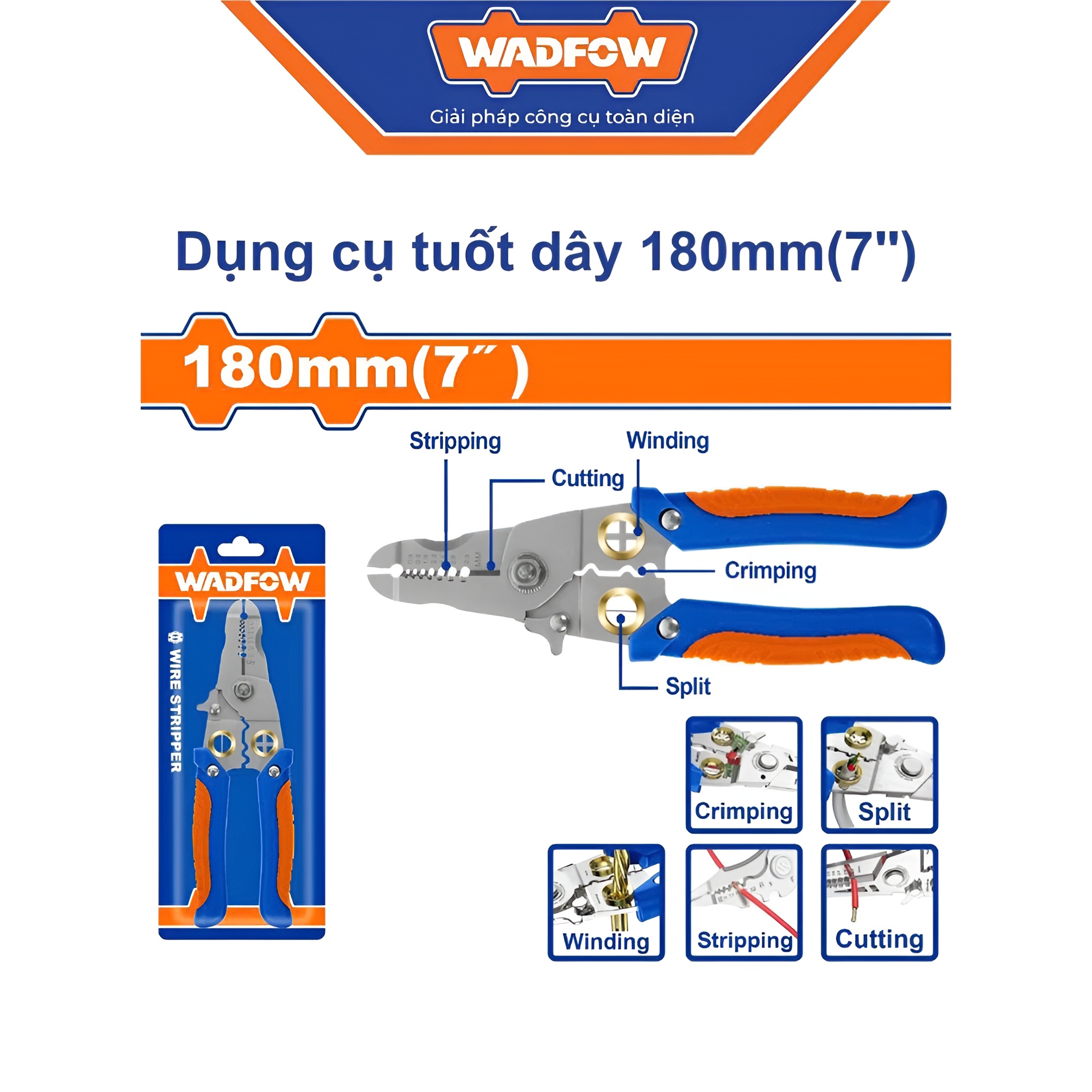 Hình ảnh 1 của mặt hàng Dụng cụ tuốt dây 180mm Wadfow