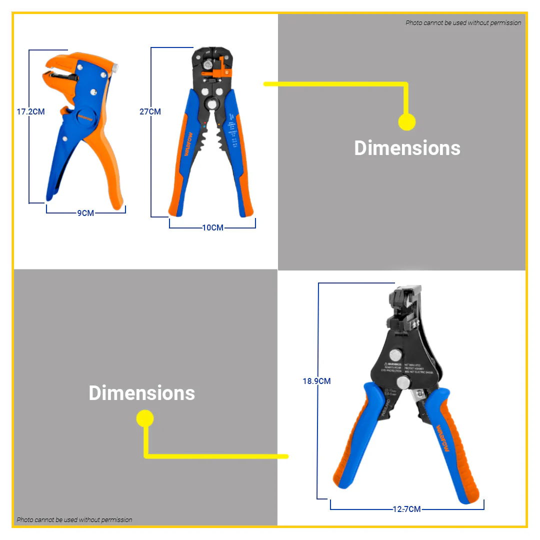 Hình ảnh 2 của mặt hàng Dụng cụ tuốt dây tự động 210mm (8-1/4") Wadfow