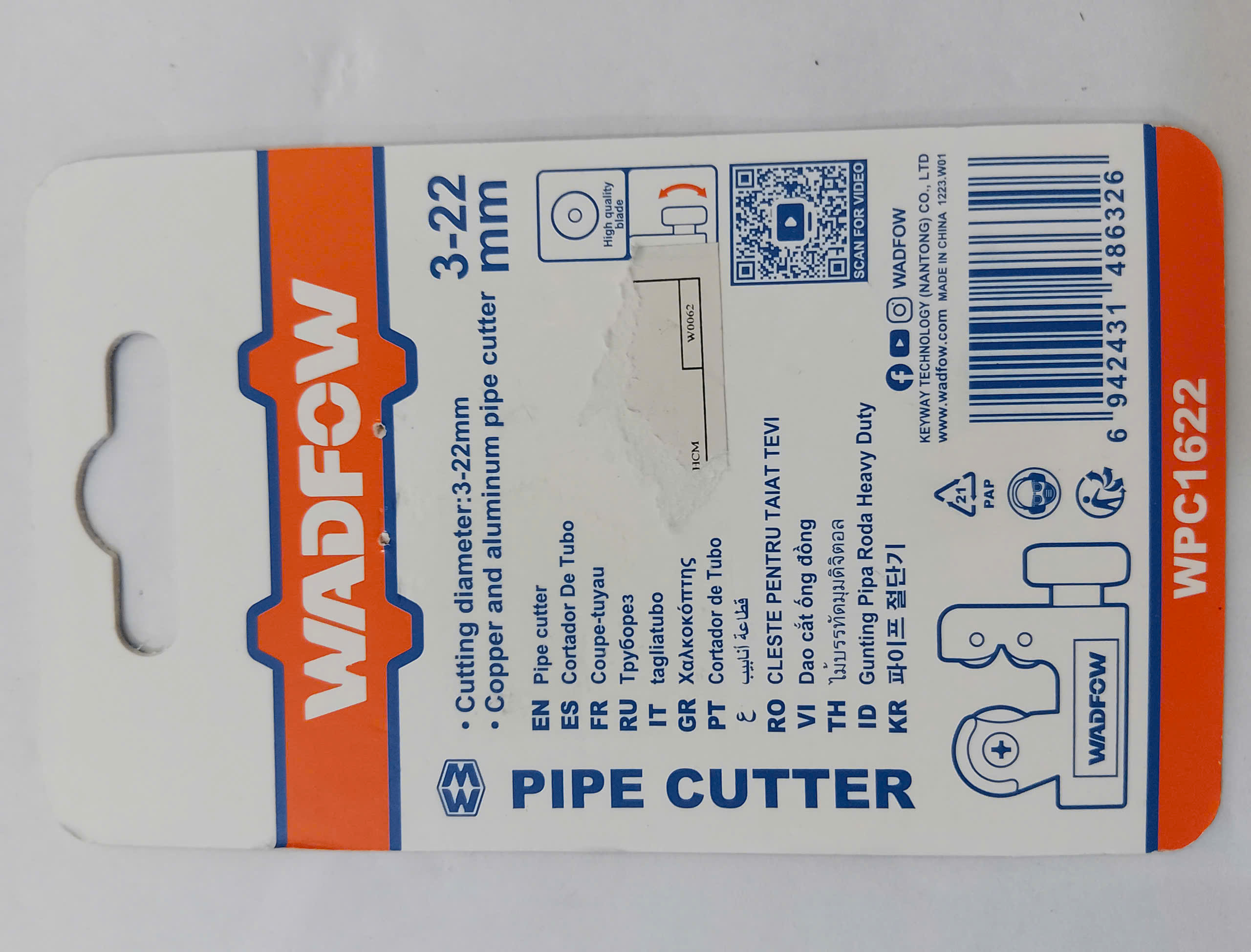 Hình ảnh 7 của mặt hàng Dụng cụ cắt ống 3-22mm Wadfow