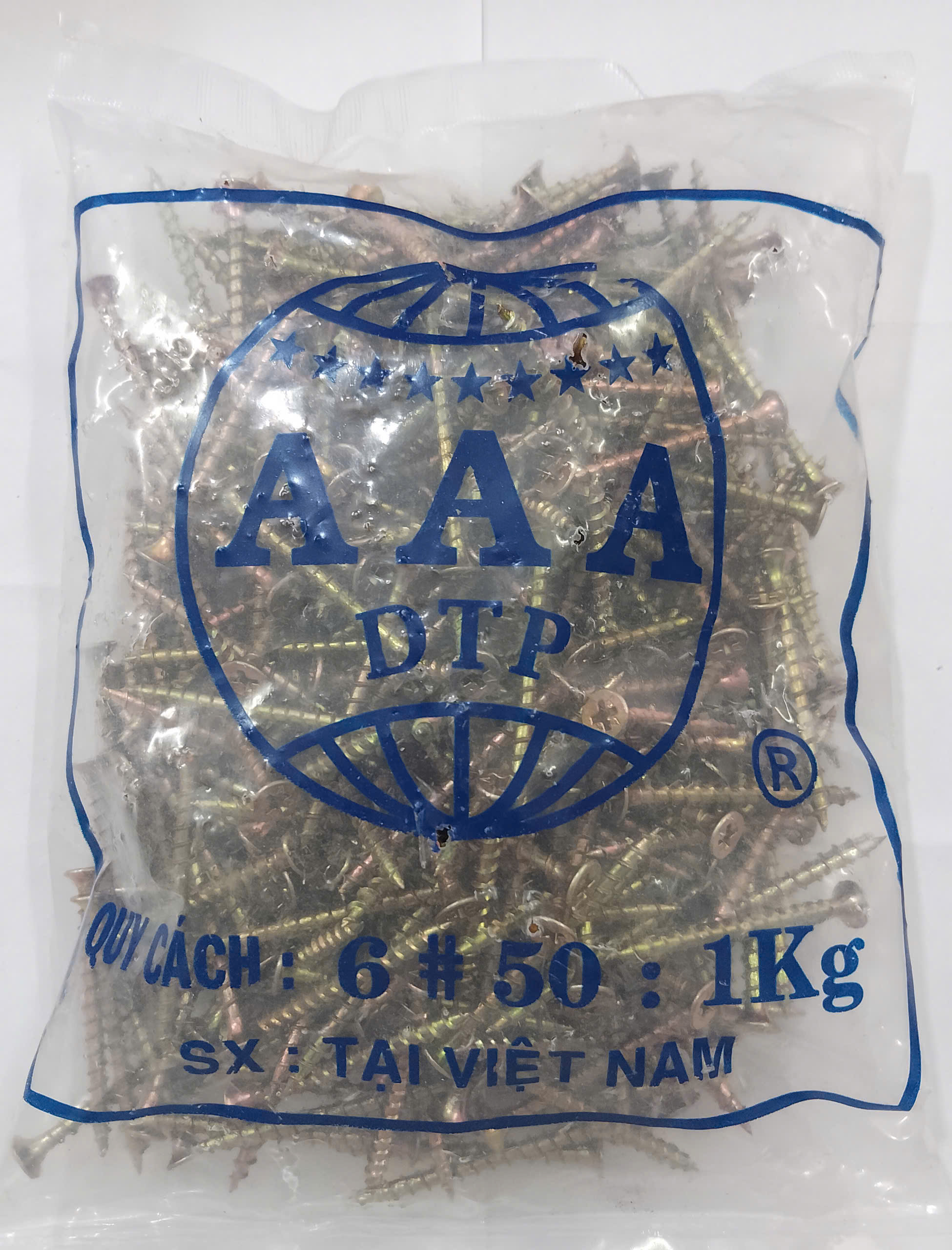 Hình ảnh 1 của mặt hàng Vít gỗ vàng ren thưa 1kg 5P (6 #50)