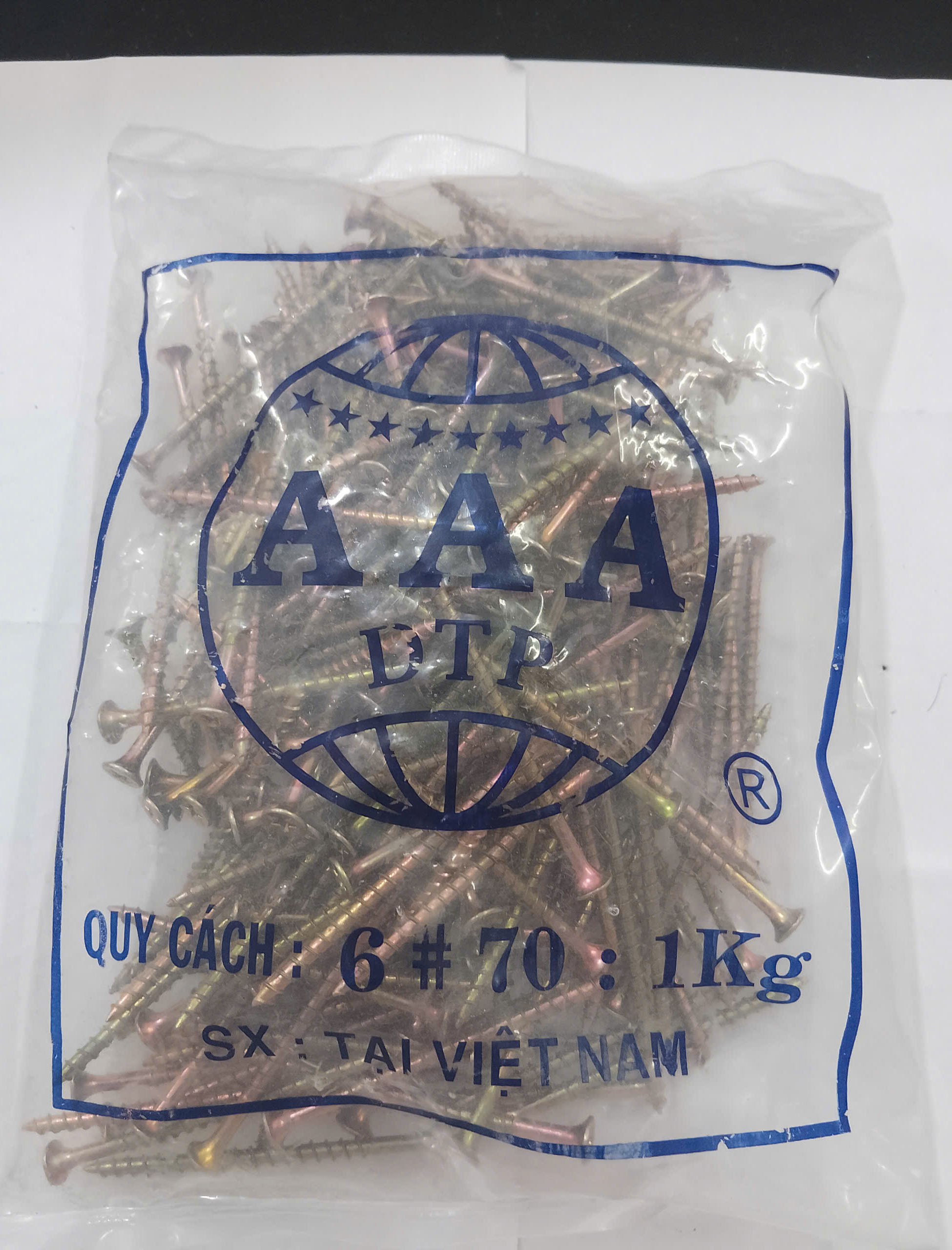 Hình ảnh 1 của mặt hàng Vít gỗ vàng ren thưa 1kg 7P (6 #70)