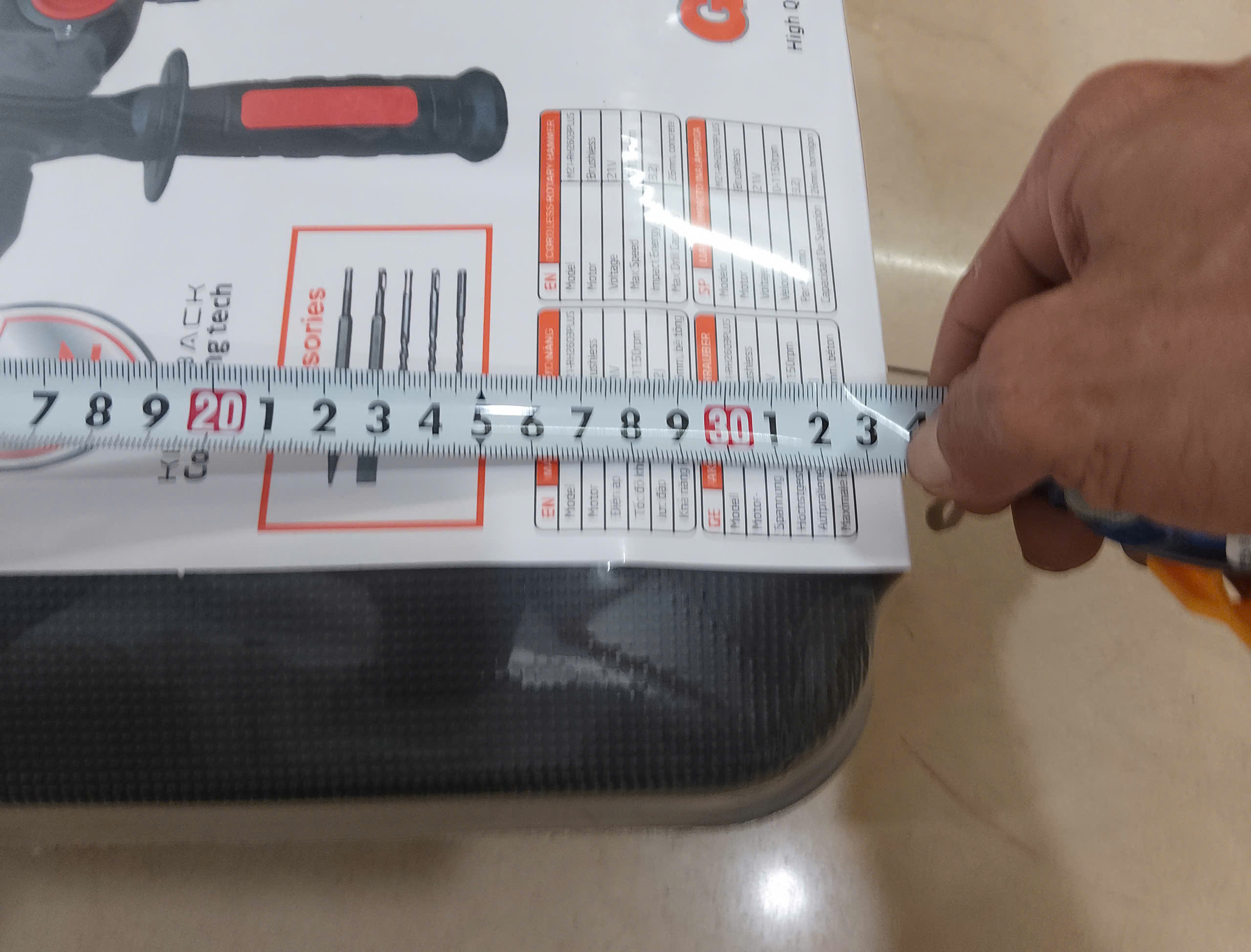 Hình ảnh 8 của mặt hàng Thân Máy Khoan Bê Tông Pin 3 chức năng Dekton M21-RH2603PLUS màu XÁM