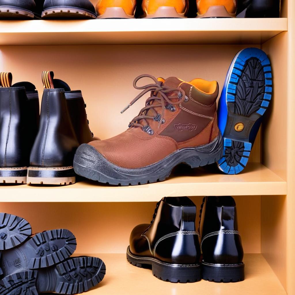 Hình ảnh 2 của mặt hàng Giày bảo hộ da mũi thép size 43 Wadfow