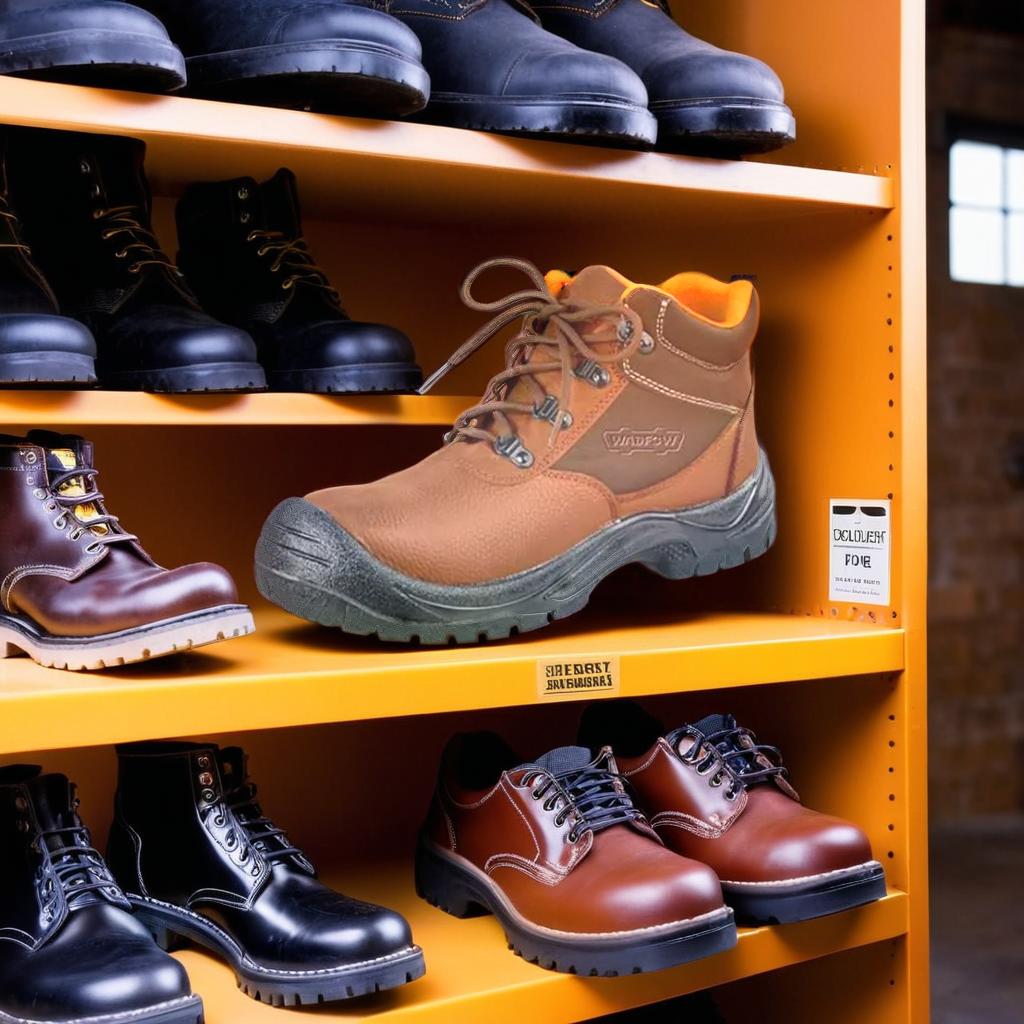 Hình ảnh 4 của mặt hàng Giày bảo hộ da mũi thép size 43 Wadfow