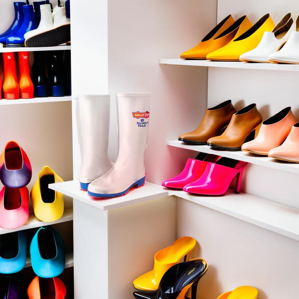 Hình ảnh 2 của mặt hàng Ủng cao trắng đi mưa size 39 Wadfow