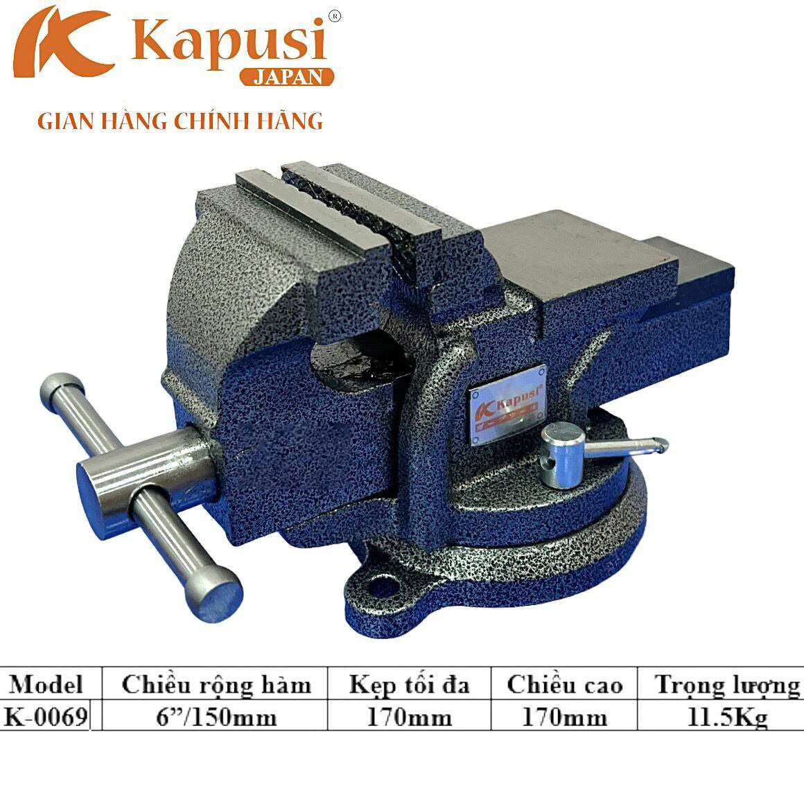 Hình ảnh 1 của mặt hàng Ê tô kẹp 6 inch Kapusi