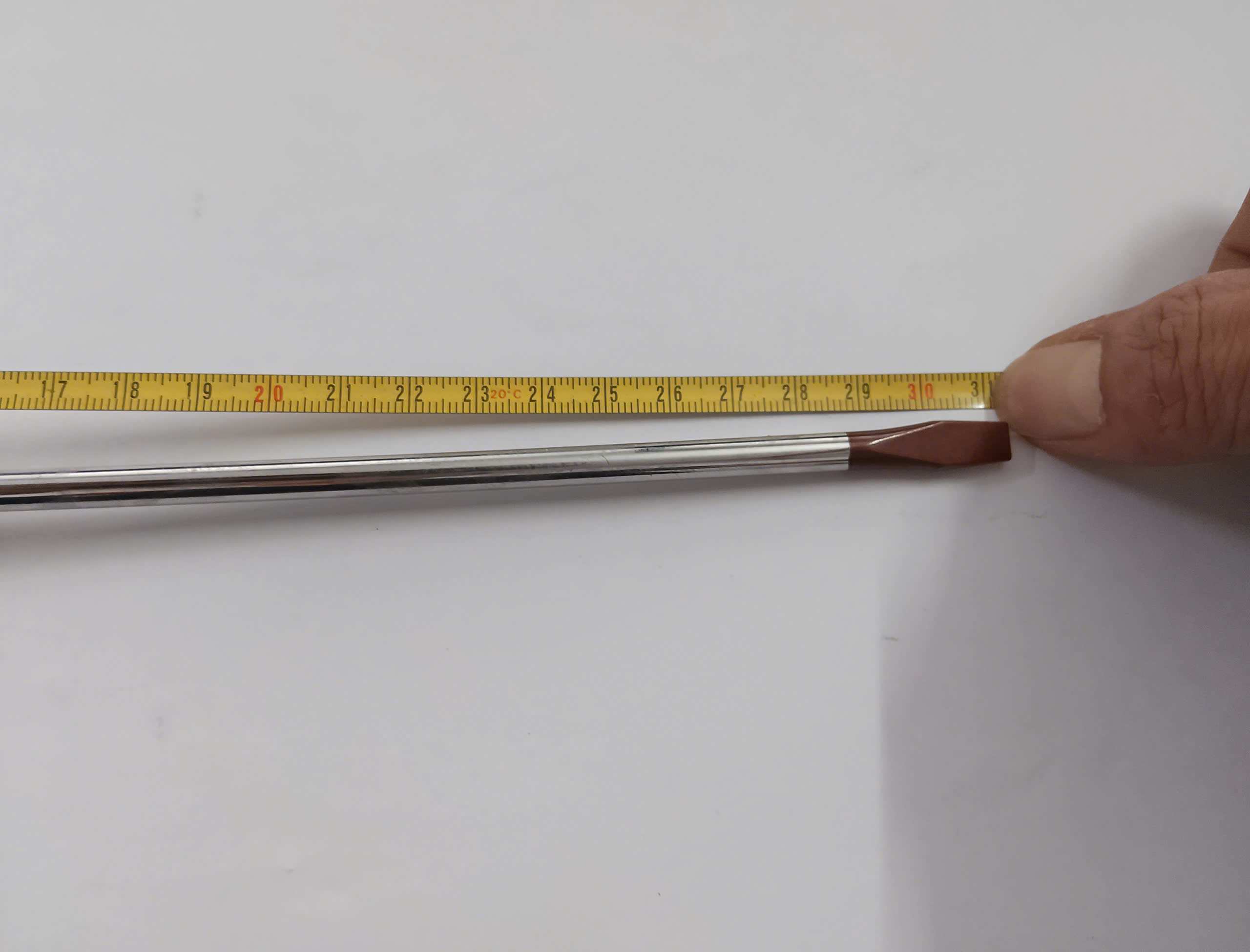 Hình ảnh 6 của mặt hàng Tua vít dẹp 1 đầu 6x200mm cán cam đen Kapusi