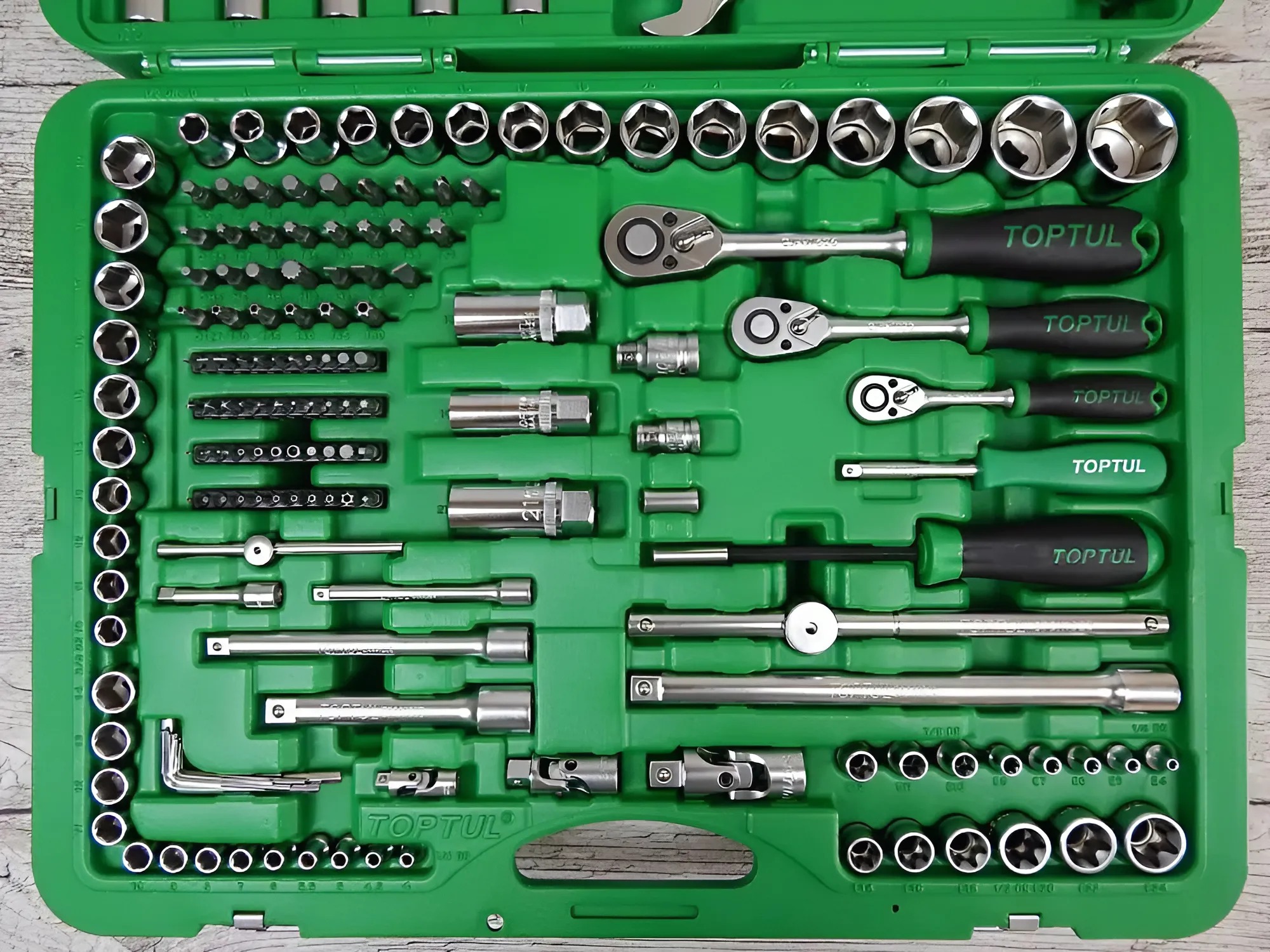 Hình ảnh 4 của mặt hàng Bộ dụng cụ chuyên nghiệp 216 món Toptul