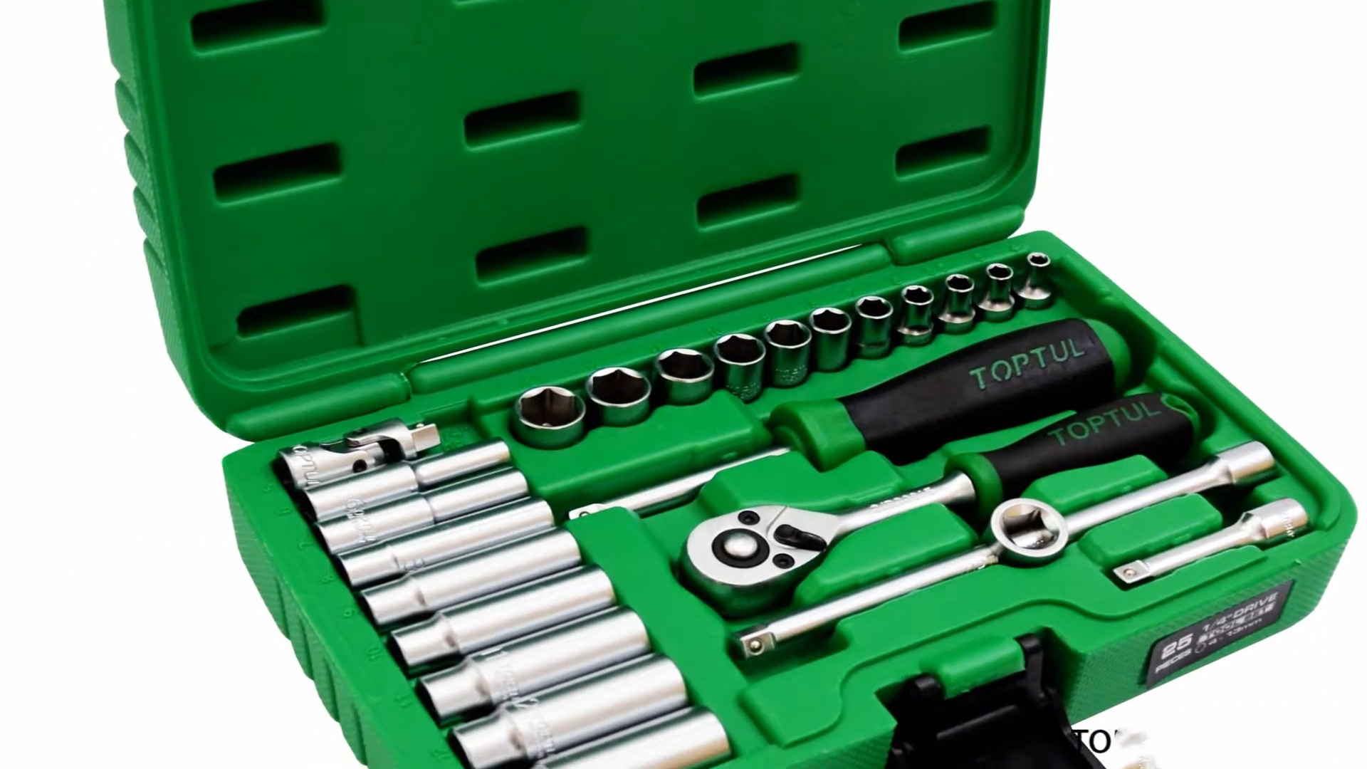 Hình ảnh 4 của mặt hàng Bộ tuýp xách tay 1/4" 25 chi tiết Toptul