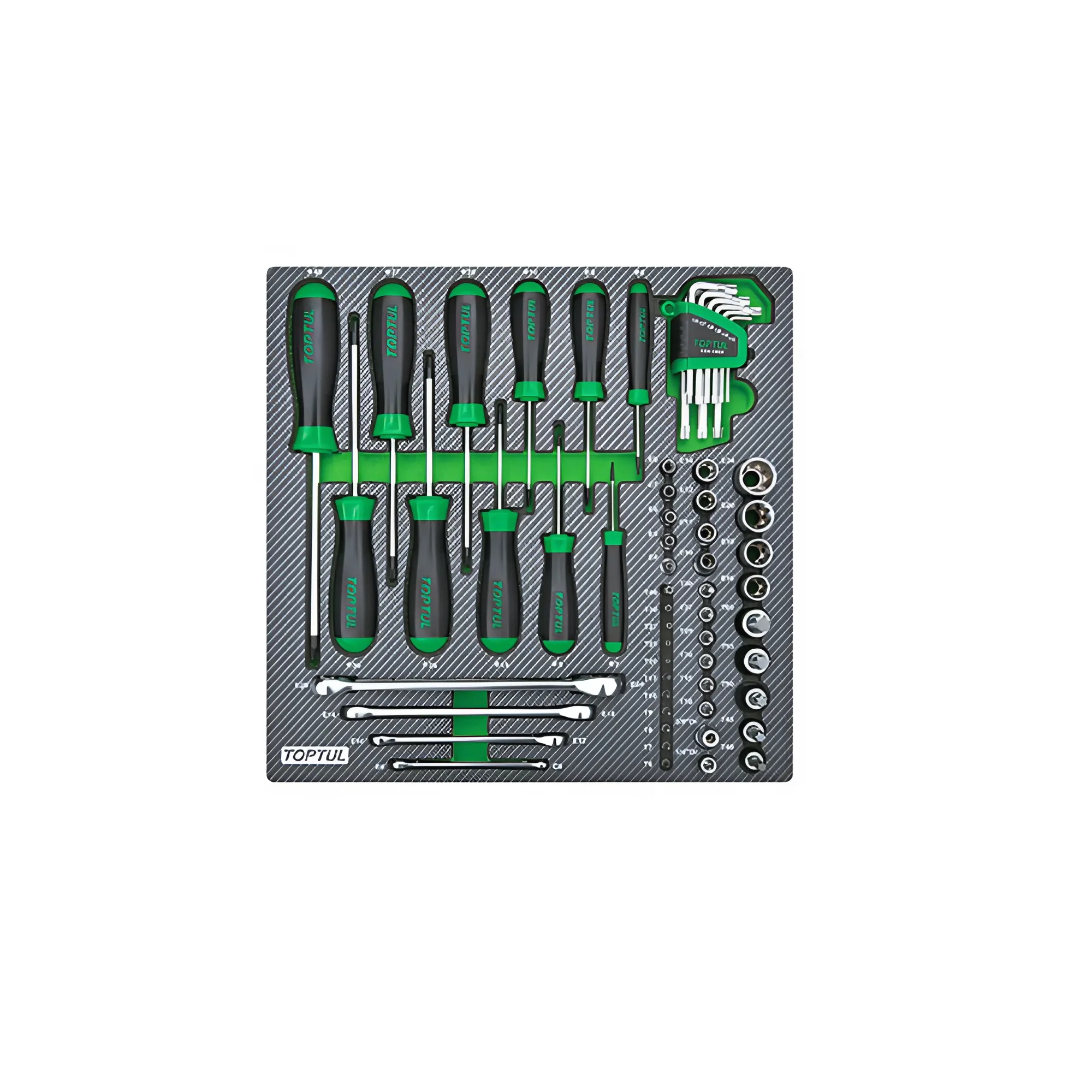 Hình ảnh 1 của mặt hàng Khay dụng cụ cầm tay 61 chi tiết Toptul