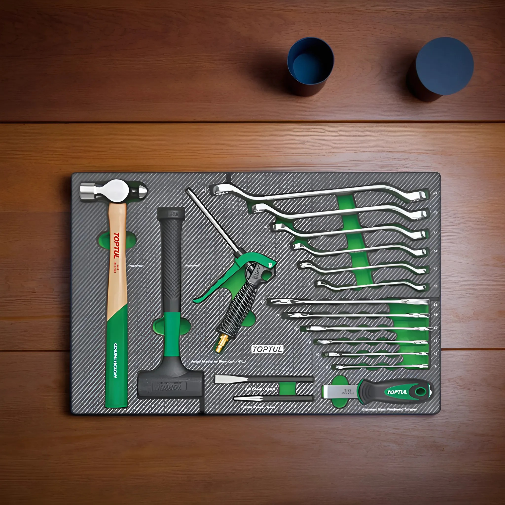 Hình ảnh 3 của mặt hàng Khay dụng cụ cầm tay 19 chi tiết Toptul