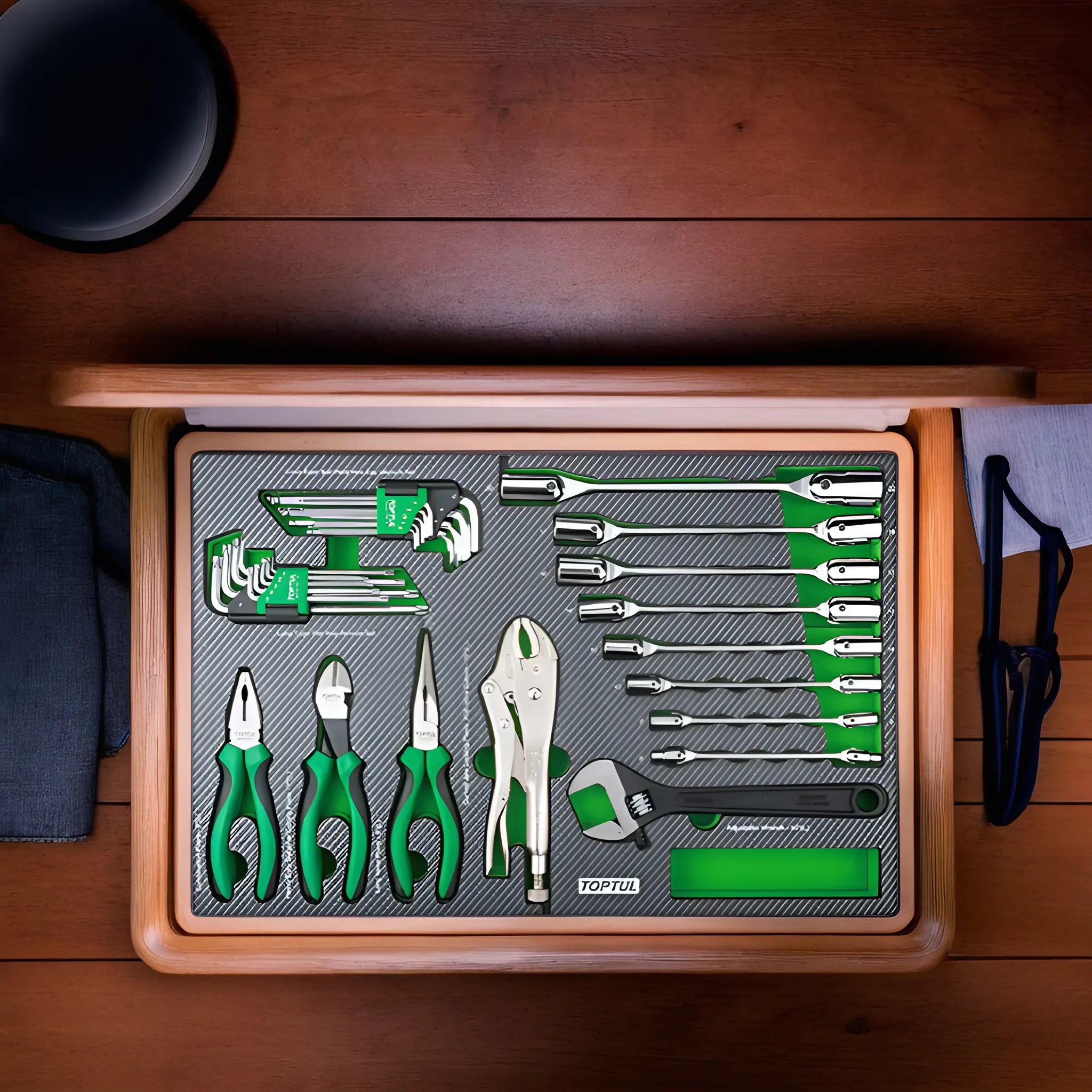 Hình ảnh 2 của mặt hàng Khay dụng cụ cầm tay 31 chi tiết Toptul