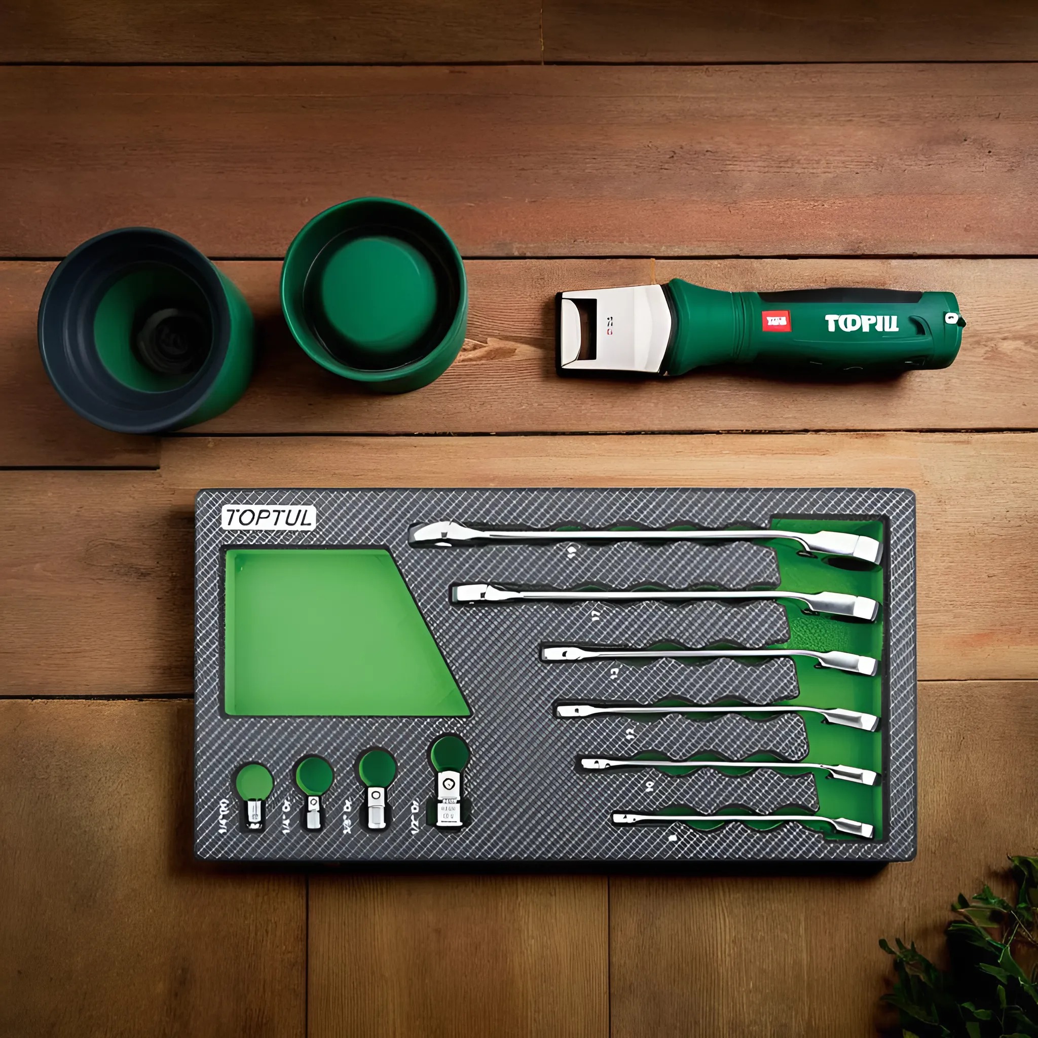 Hình ảnh 3 của mặt hàng Bộ cờ lê vòng miệng 10 chi tiết Toptul