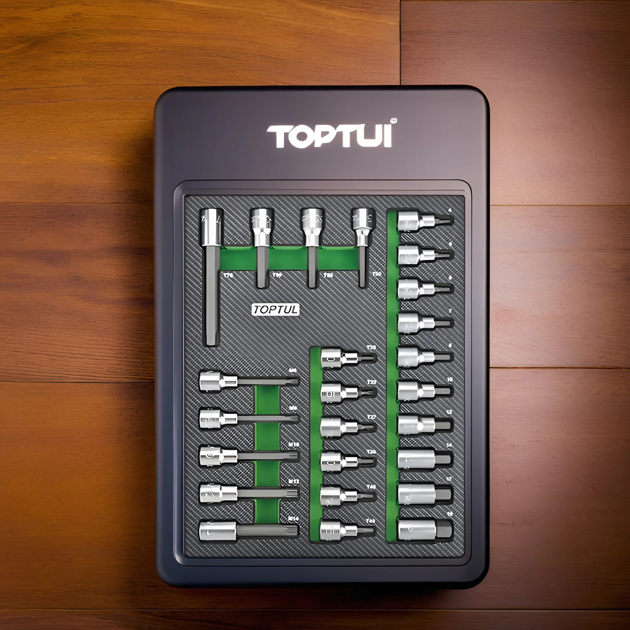 Hình ảnh 2 của mặt hàng Bộ tuýp đầu vít 1/2" 25 chi tiết Toptul