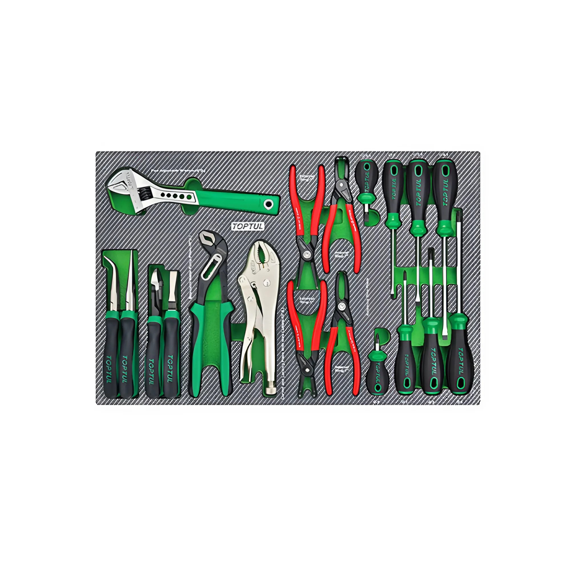 Hình ảnh 1 của mặt hàng Bộ dụng cụ kìm tua vít bake 19 chi tiết Toptul