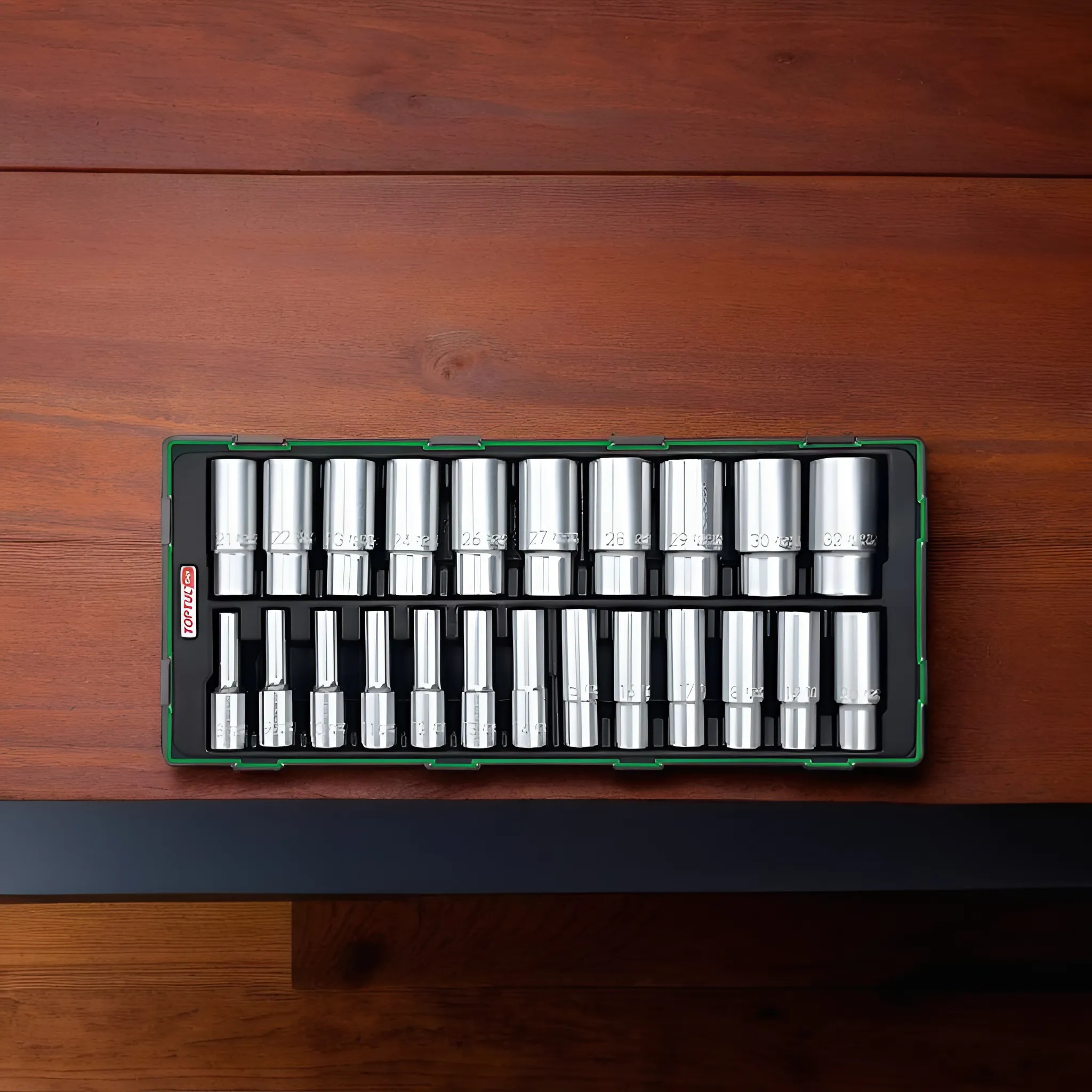 Hình ảnh 2 của mặt hàng Bộ đầu tuýp lục giác dài 1/2" 23 chi tiết Toptul