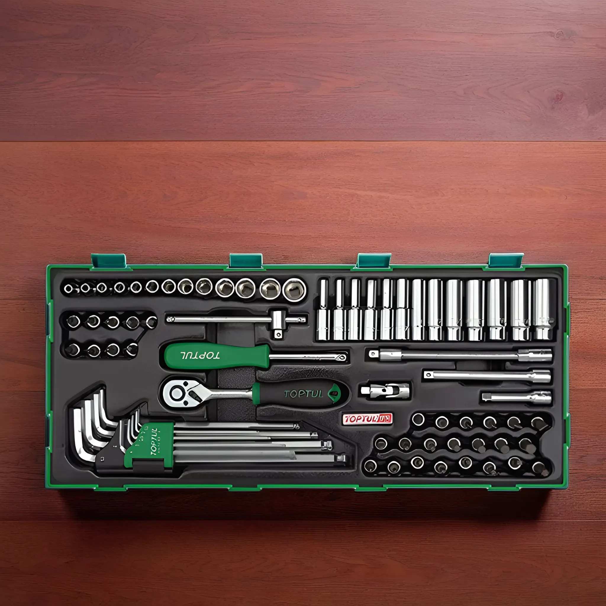 Hình ảnh 2 của mặt hàng Bộ tuýp lục giác và vít vặn 72 chi tiết Toptul