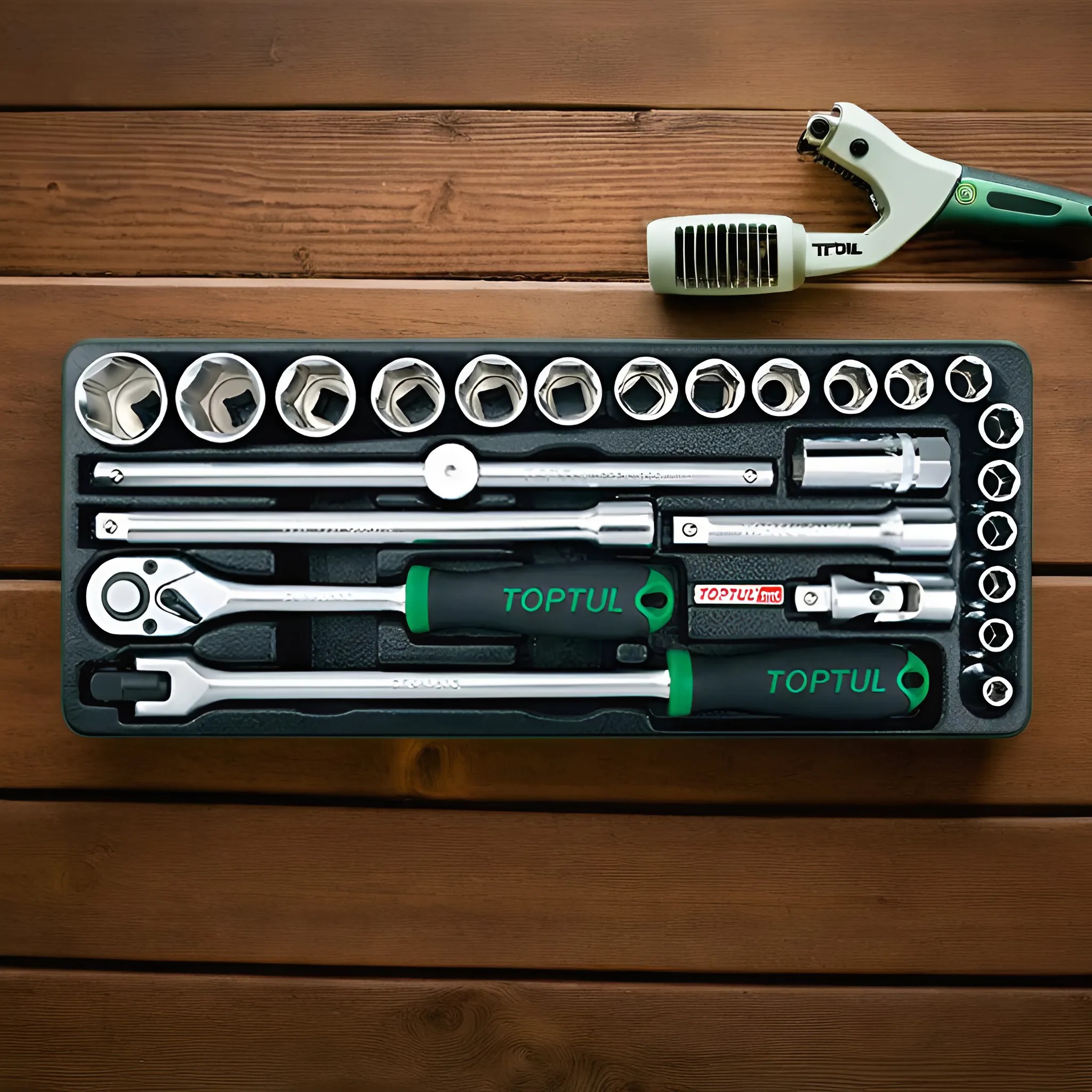 Hình ảnh 2 của mặt hàng Bộ tuýp lục giác 1/2" 25 chi tiết (hệ mét) Toptul