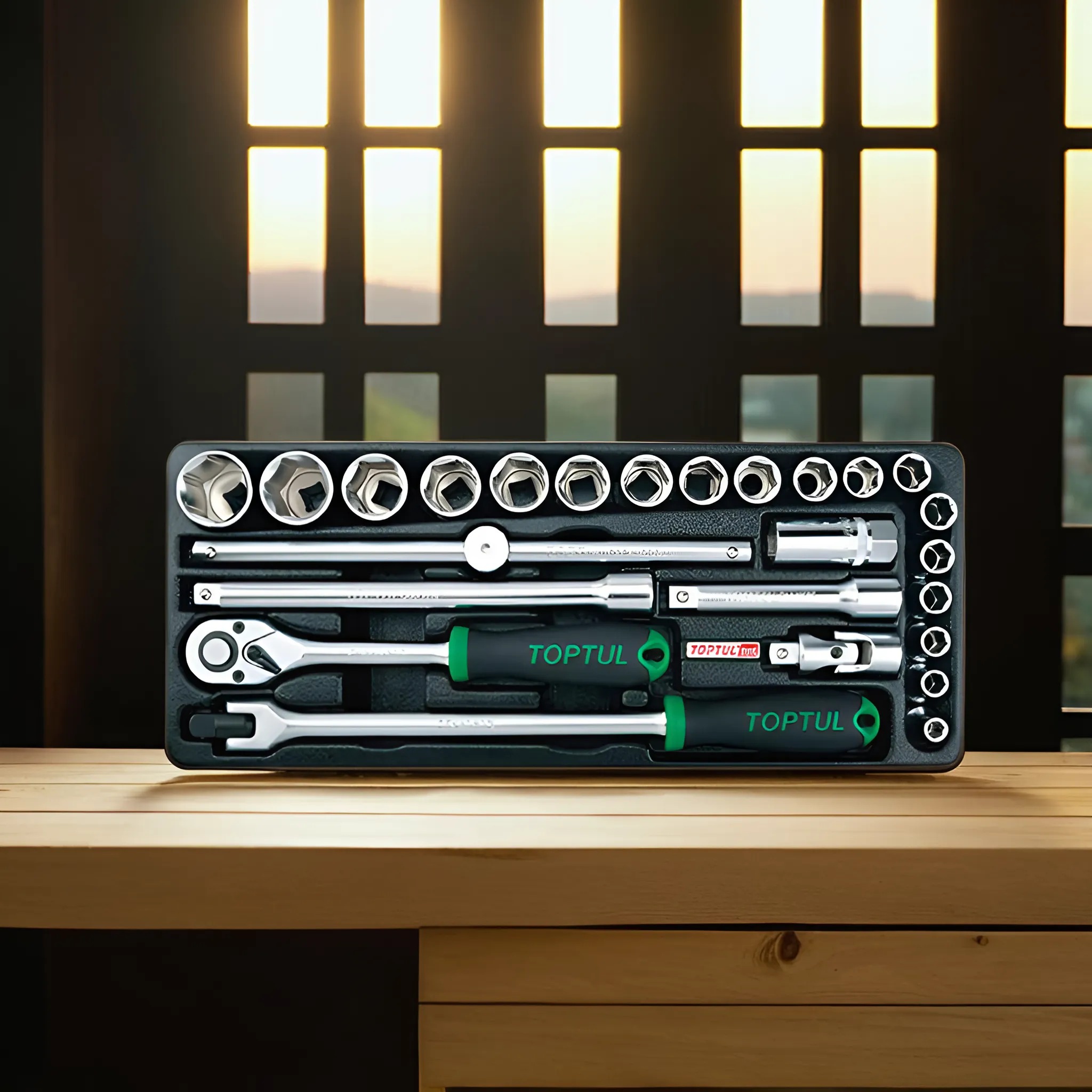 Hình ảnh 3 của mặt hàng Bộ tuýp lục giác 1/2" 25 chi tiết Toptul