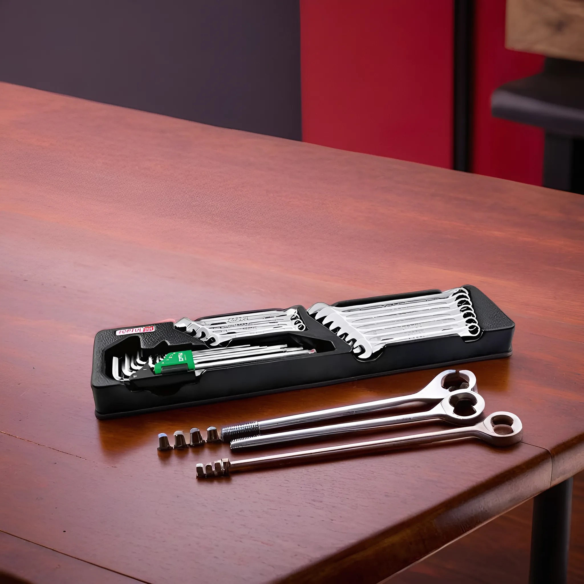 Hình ảnh 3 của mặt hàng Bộ Cờ lê vòng miệng & lục giác bi 20 chi tiết Toptul