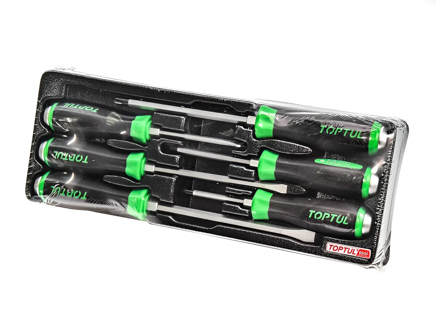 Hình ảnh 4 của mặt hàng Bộ tua vít đóng 6 chi tiết Toptul