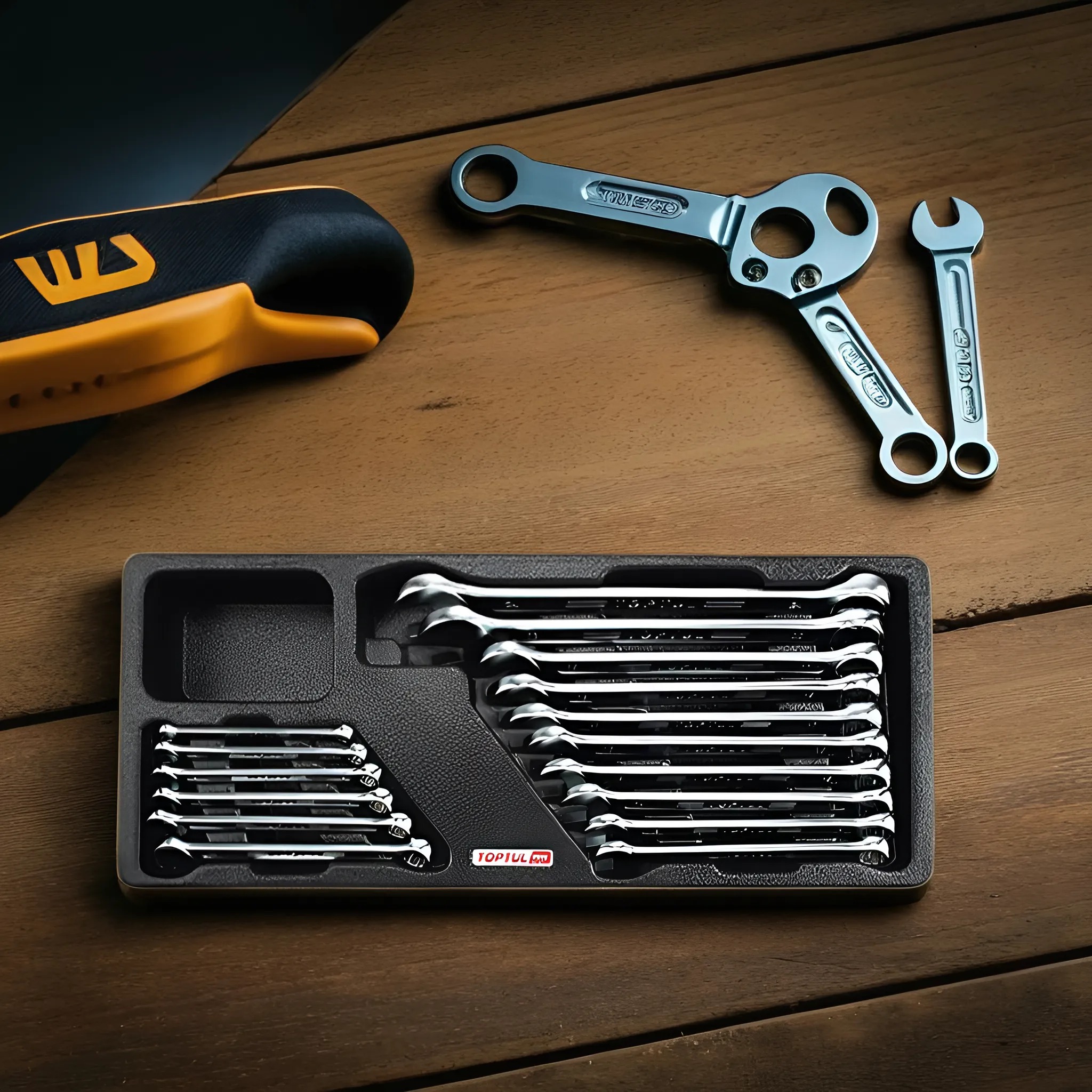 Hình ảnh 3 của mặt hàng Bộ cờ lê vòng miệng 16 chi tiết Toptul