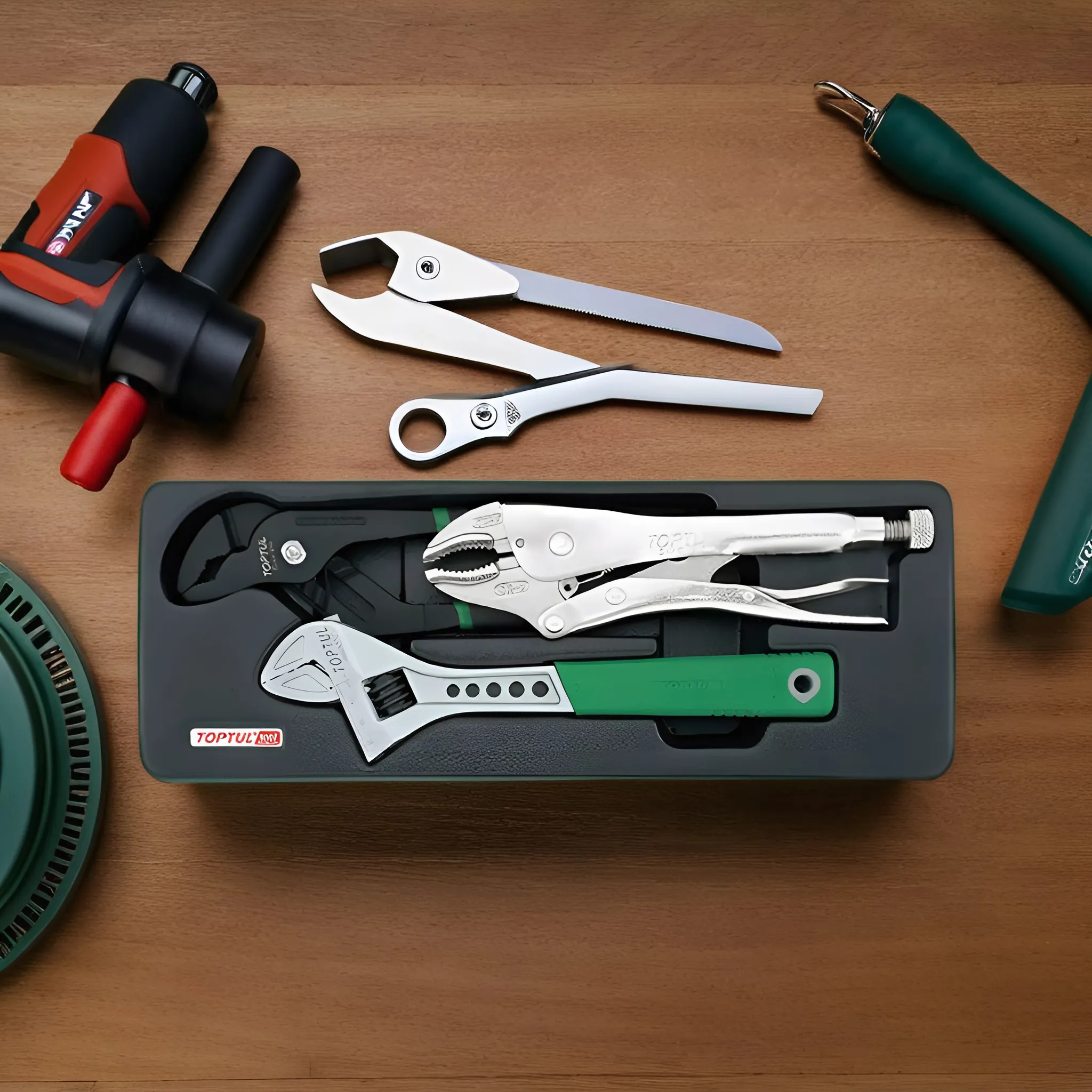 Hình ảnh 3 của mặt hàng Bộ kềm, mỏ lết có điều chỉnh 10" Toptul