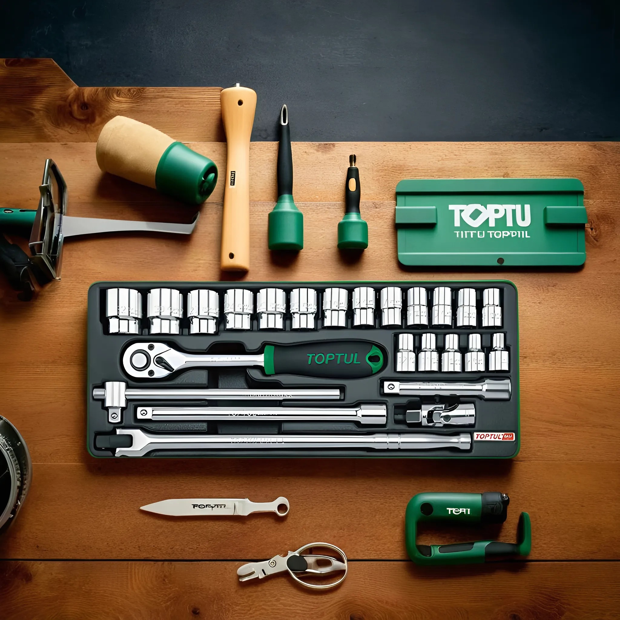 Hình ảnh 2 của mặt hàng Bộ tuýp lục giác 1/2" 24 chi tiết Toptul