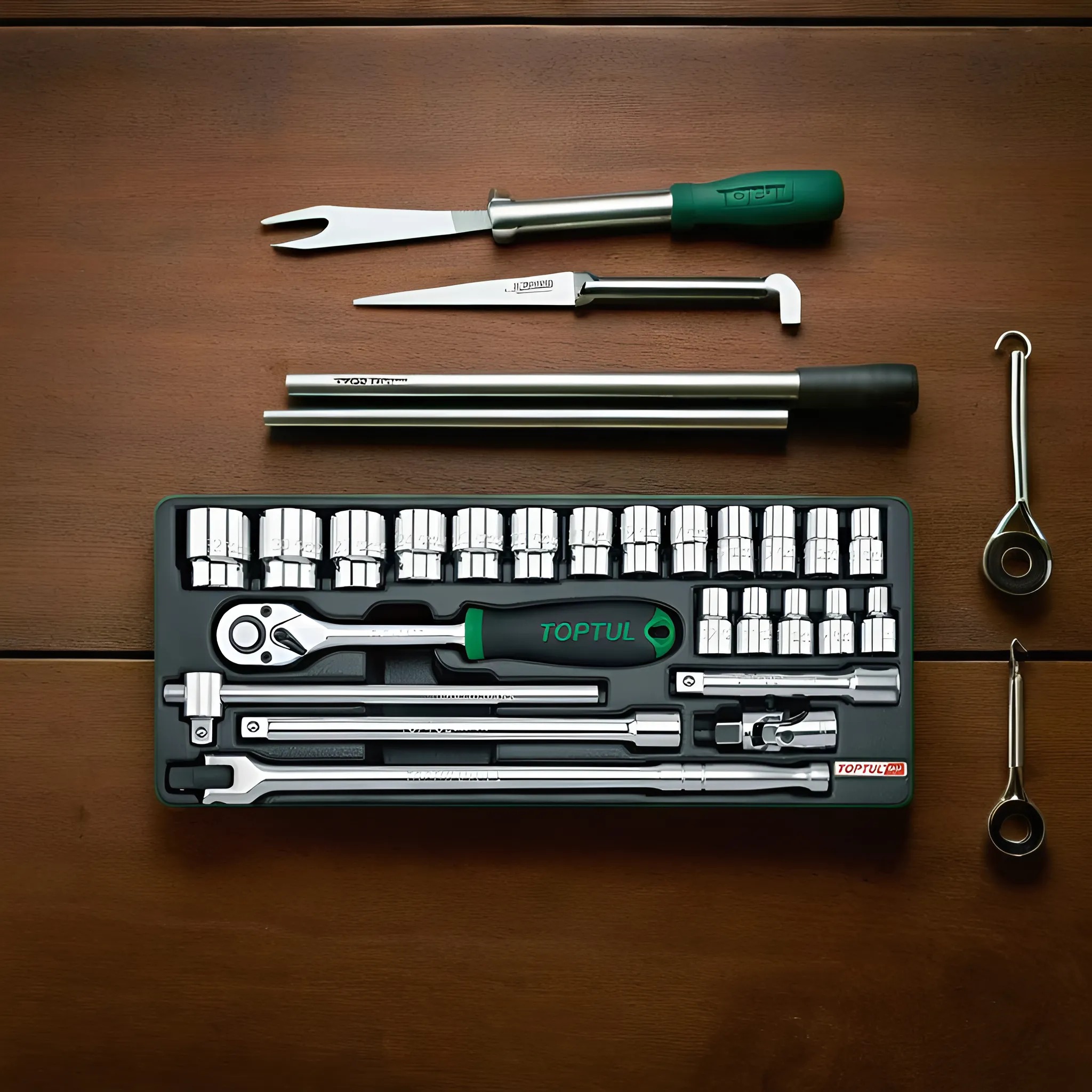 Hình ảnh 3 của mặt hàng Bộ tuýp lục giác 1/2" 24 chi tiết Toptul