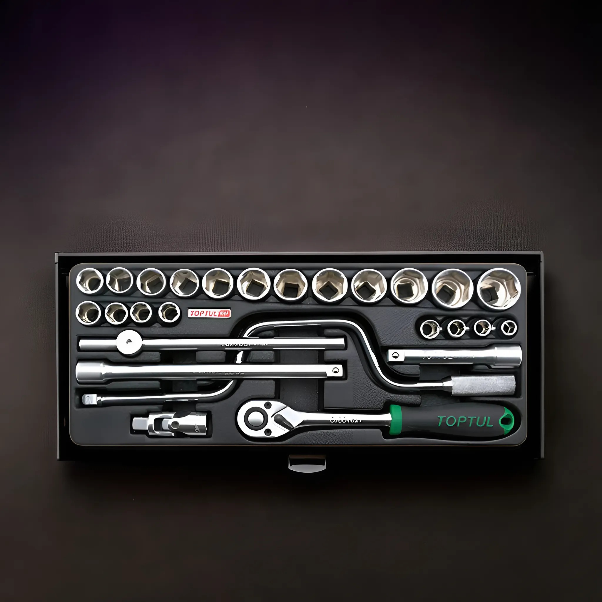 Hình ảnh 3 của mặt hàng Bộ tuýp 1/2" 26 chi tiết Toptul