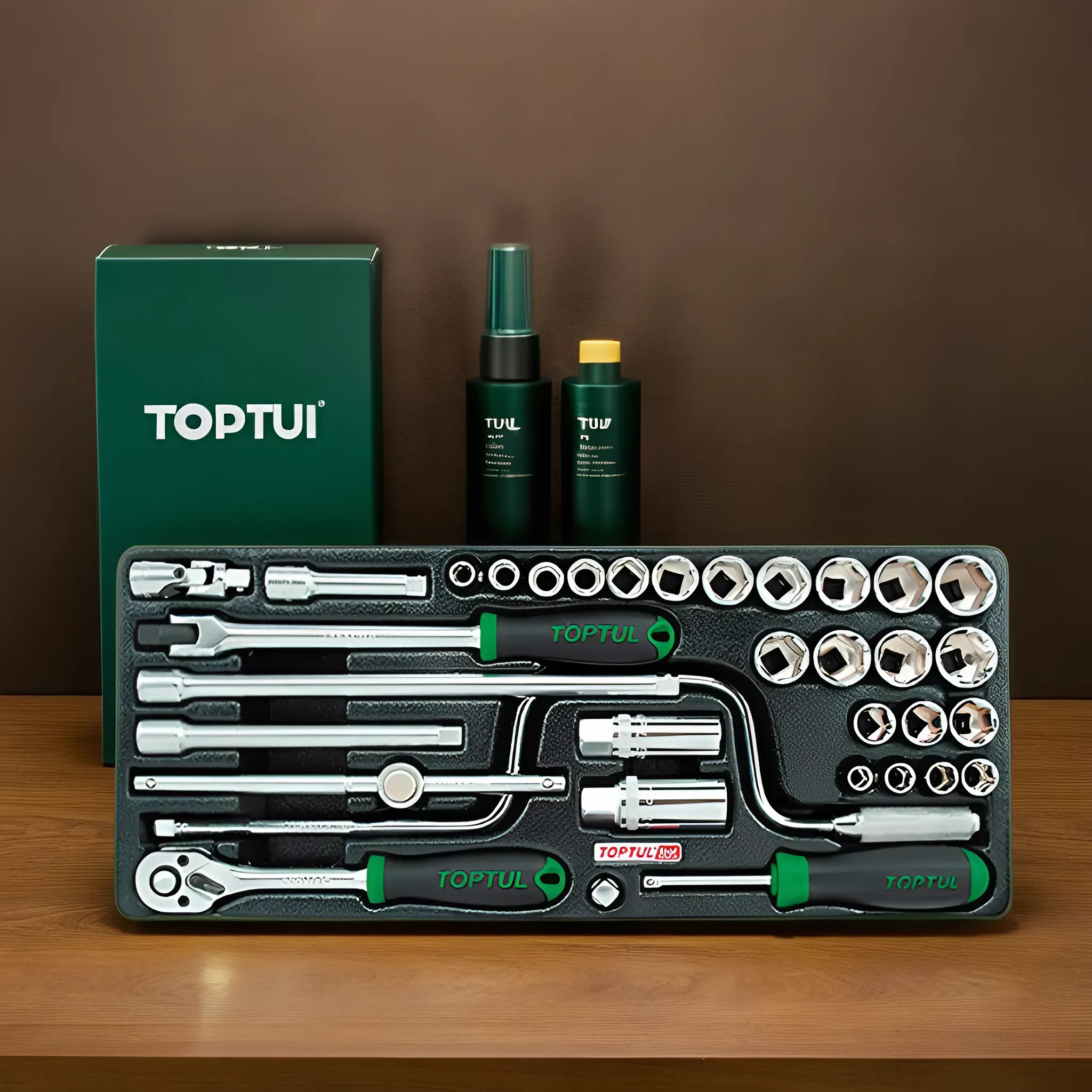 Hình ảnh 2 của mặt hàng Bộ tuýp 3/8 " 34 chi tiết Toptul