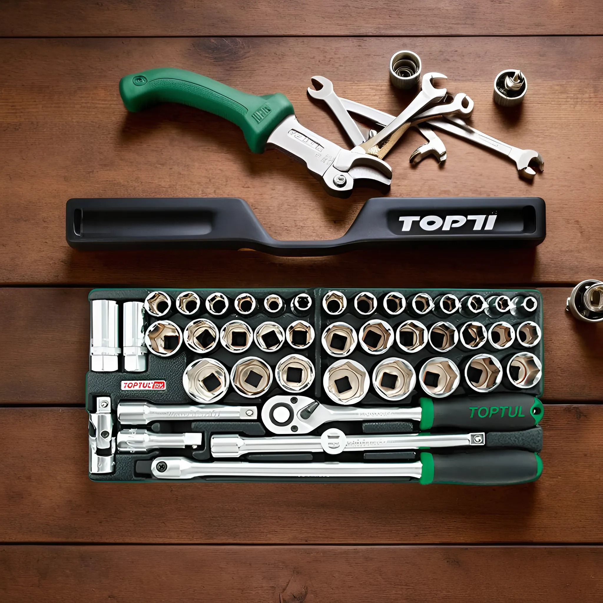 Hình ảnh 3 của mặt hàng Bộ tuýp 1/2" 43 chi tiết Toptul