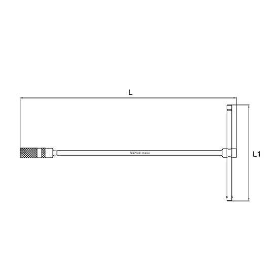 Hình ảnh 3 của mặt hàng Cần xiết lực chữ T đầu tuýp lắc léo 3/8" 16mm Toptul