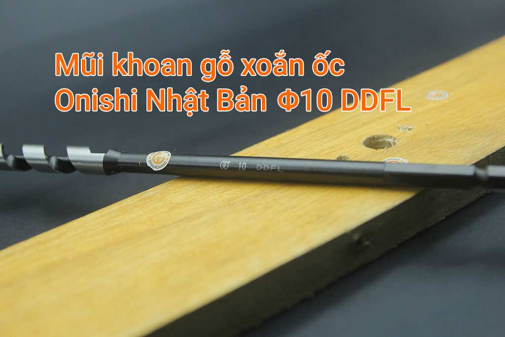 Hình ảnh 5 của mặt hàng Mũi khoan gỗ xoắn ốc Auger Φ10 460mm chuôi lục Onishi Nhật Bản