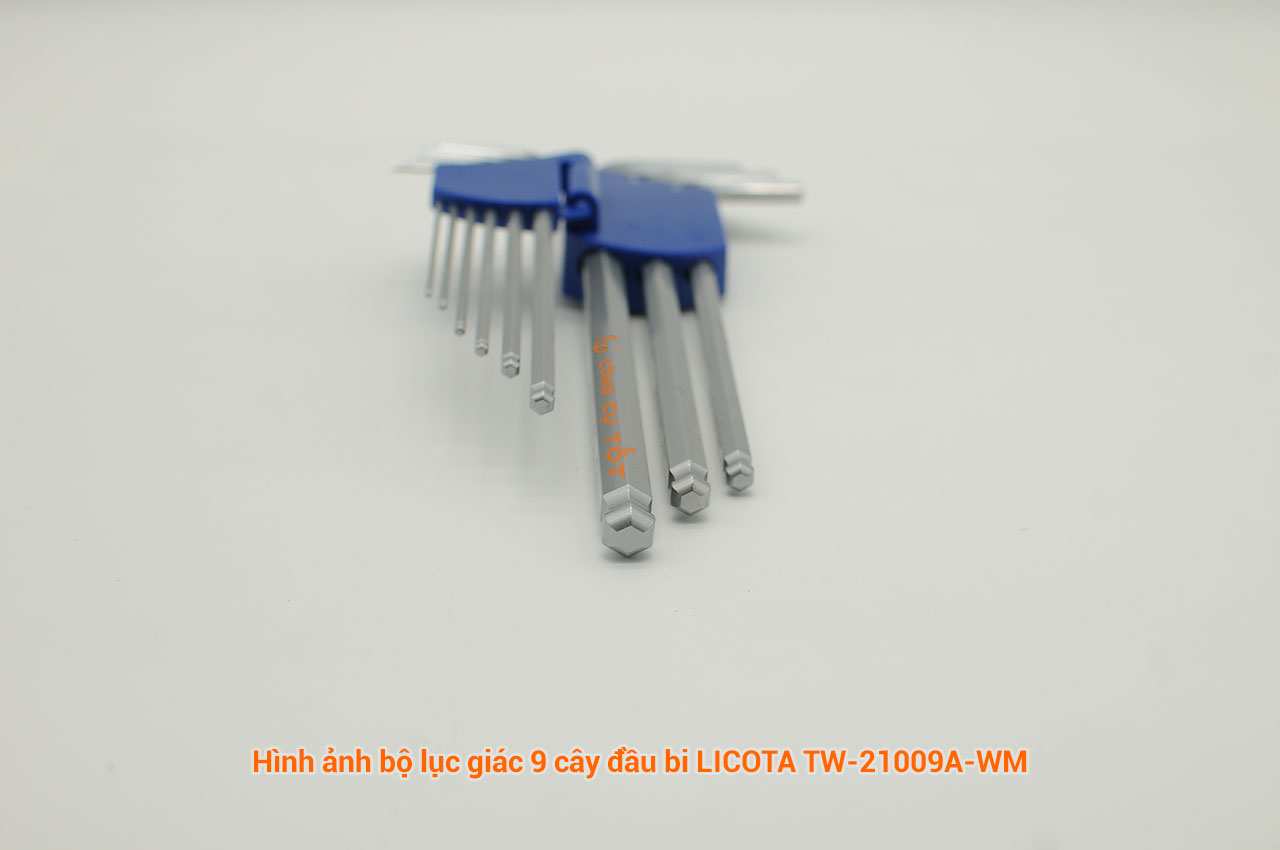 Hình ảnh 2 của mặt hàng Bộ lục giác 9 cây xi mờ Licota (9A - WM)