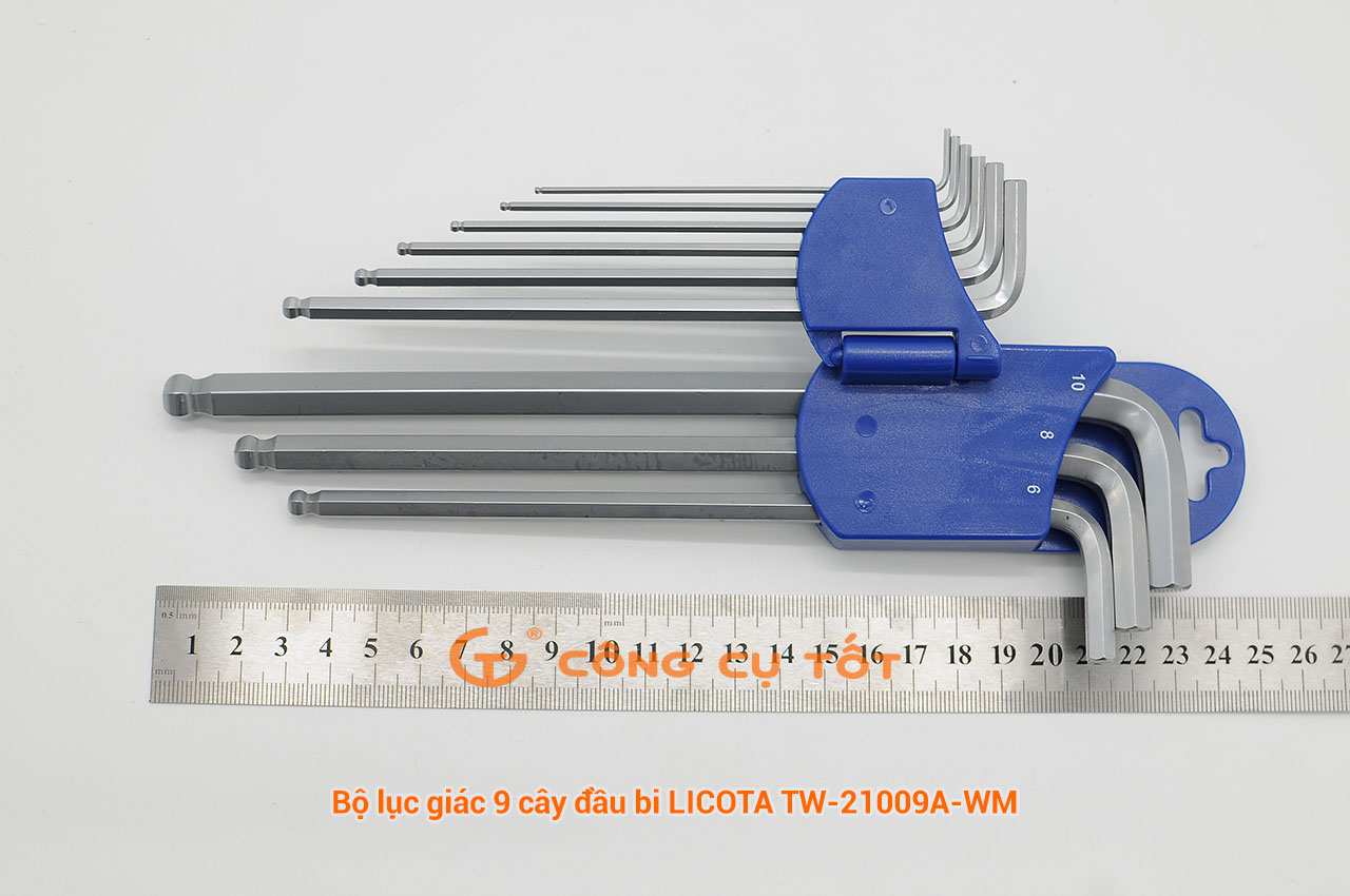 Hình ảnh 3 của mặt hàng Bộ lục giác 9 cây xi mờ Licota (9A - WM)