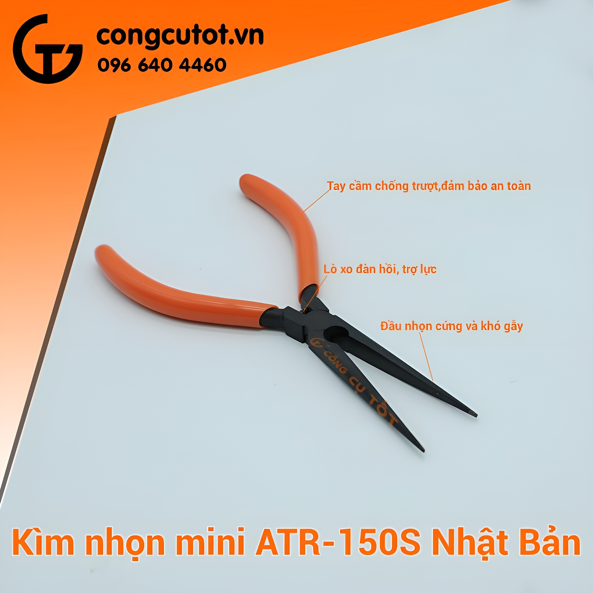 Hình ảnh 13 của mặt hàng Kìm nhọn kỹ thuật mini 150mm Fujiya ATR-150S