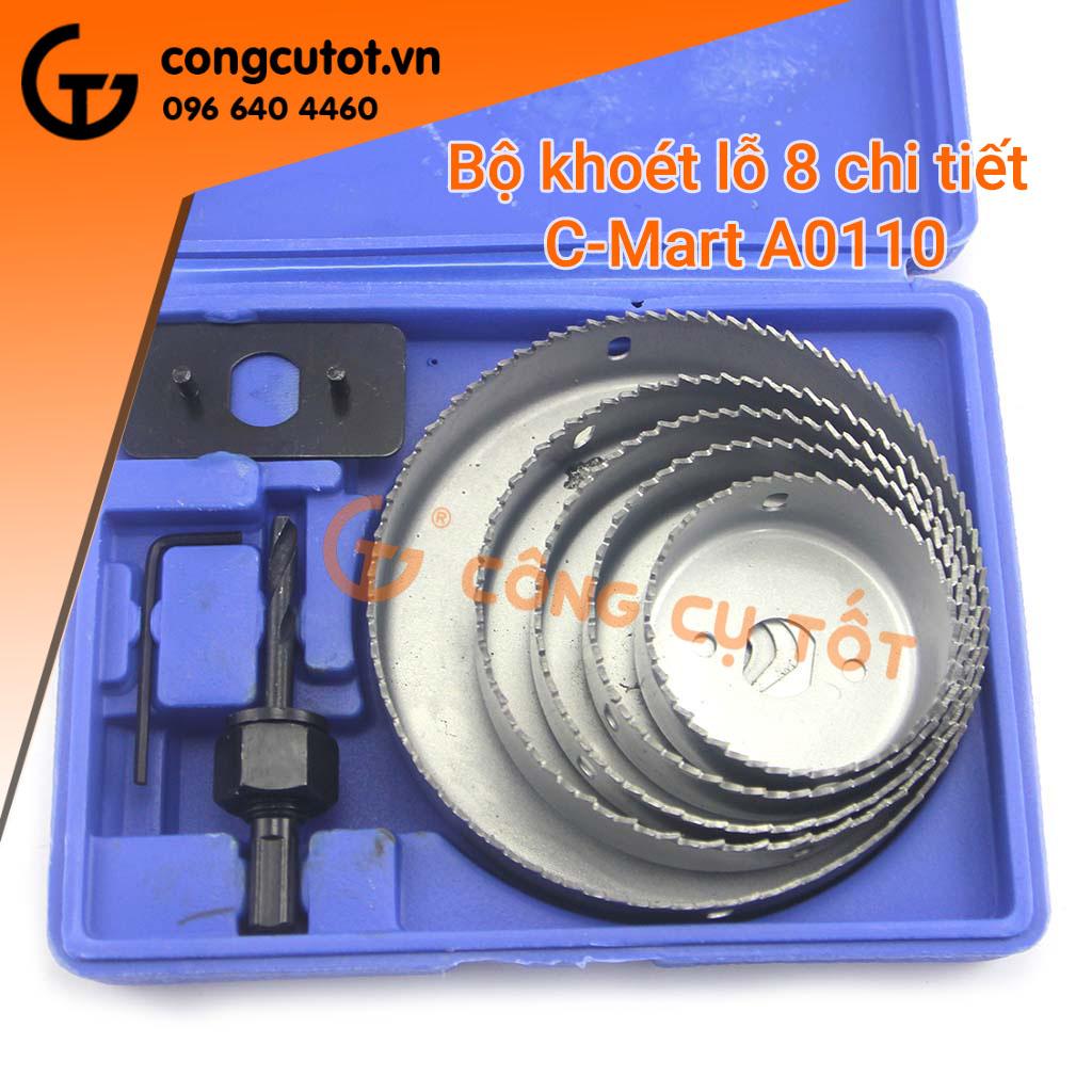 Hình ảnh 1 của mặt hàng Bộ dụng cụ khoét lỗ 8 chi tiết C-Mart A0110