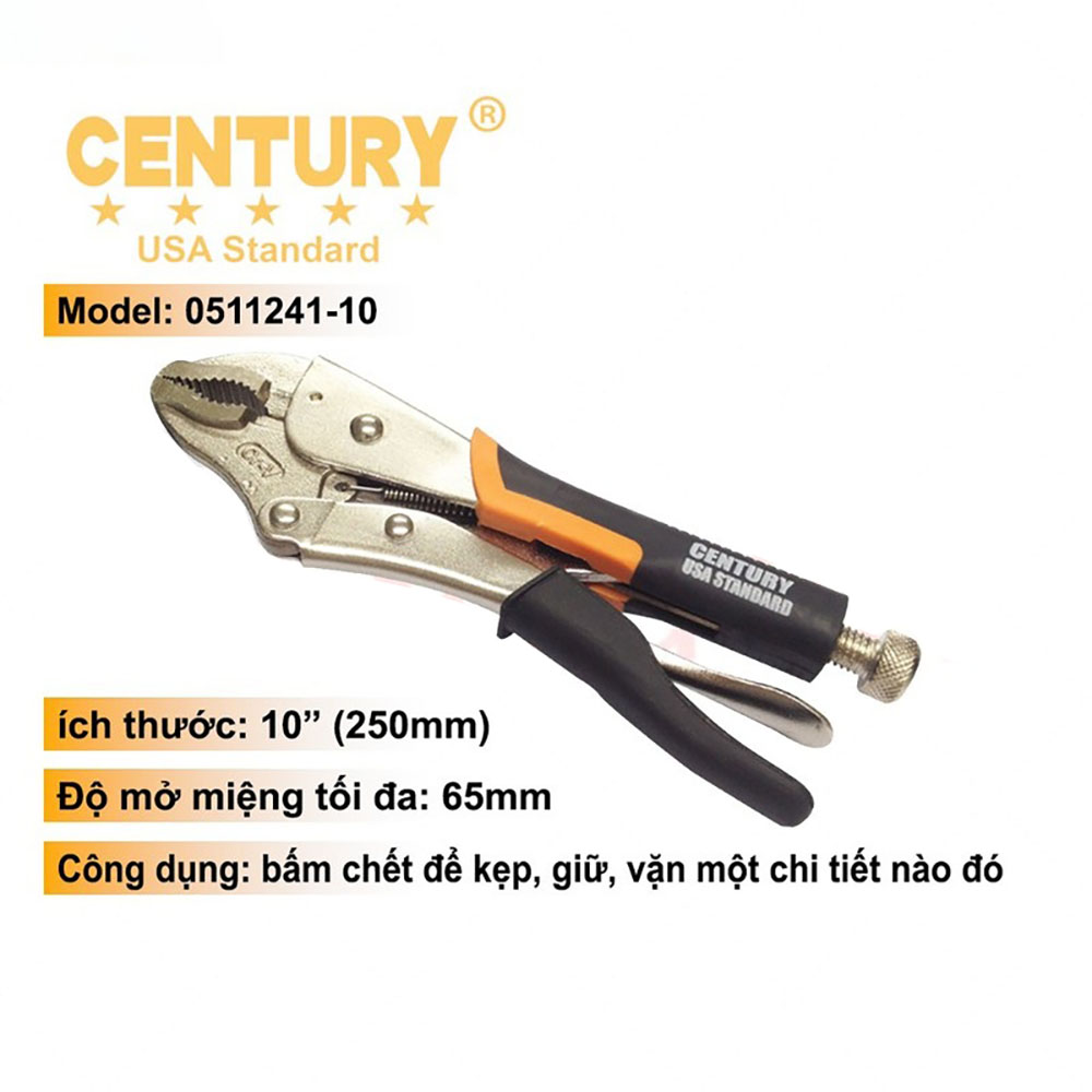 Hình ảnh 15 của mặt hàng Kìm bấm chết cán bọc nhựa Century 10 inch